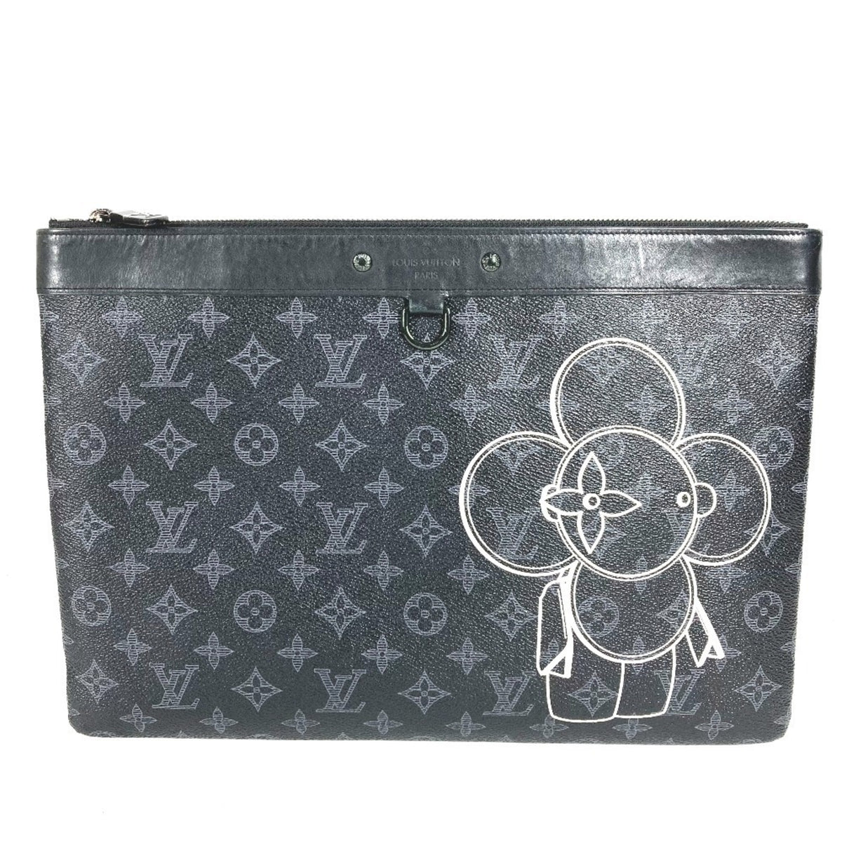 Louis Vuitton Monogram Eclipse Black Monogram Eclipse Clutch Bag Handbag Pochette (Pre-Owned)