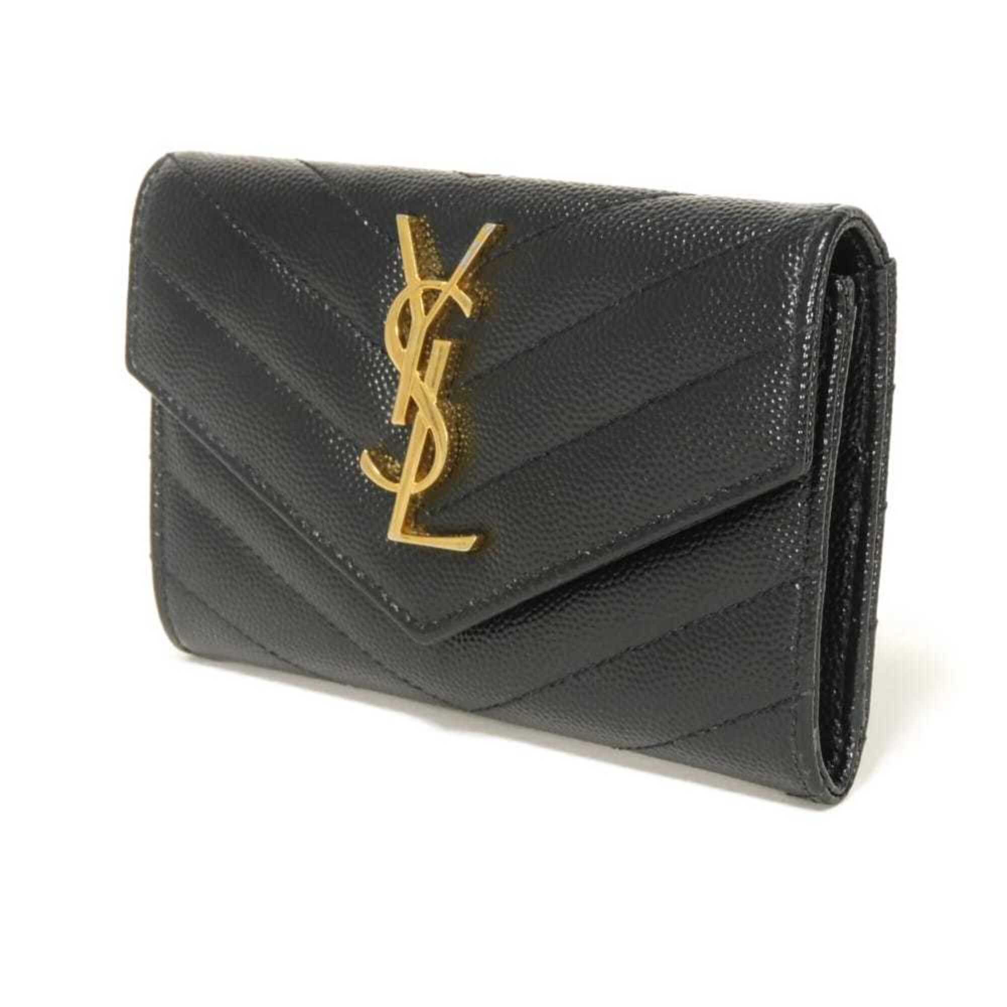 Yves Saint Laurent Black Leather Bill Wallet (Bi-Fold) (Pre-Owned)
