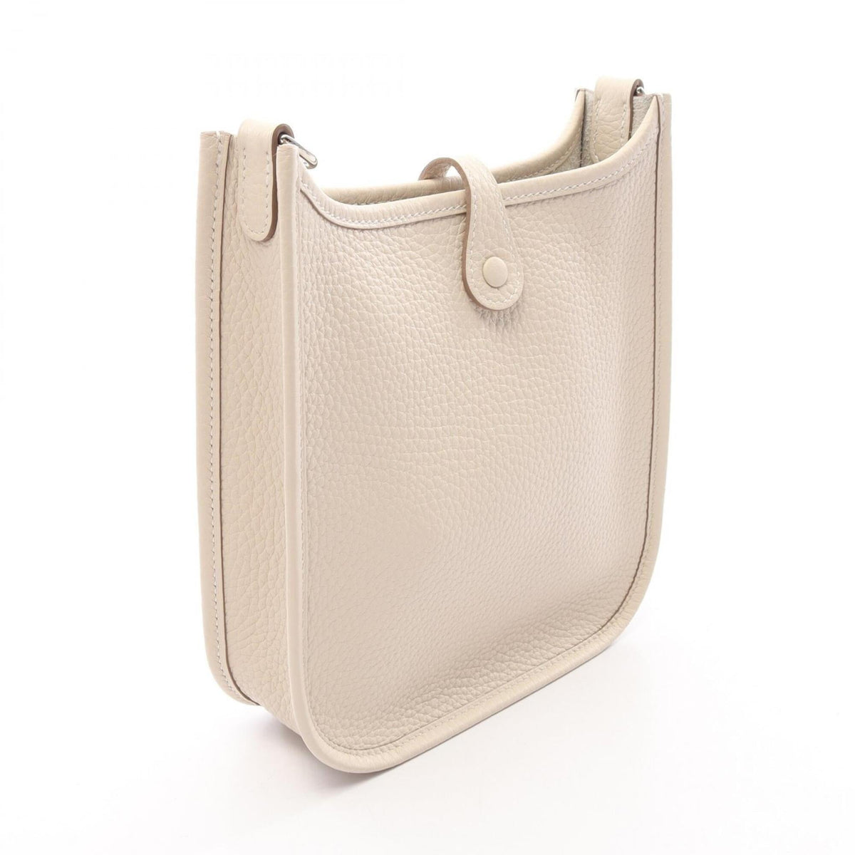Hermes White Taurillon Clemence Leather Shoulder Bag (Pre-Owned)