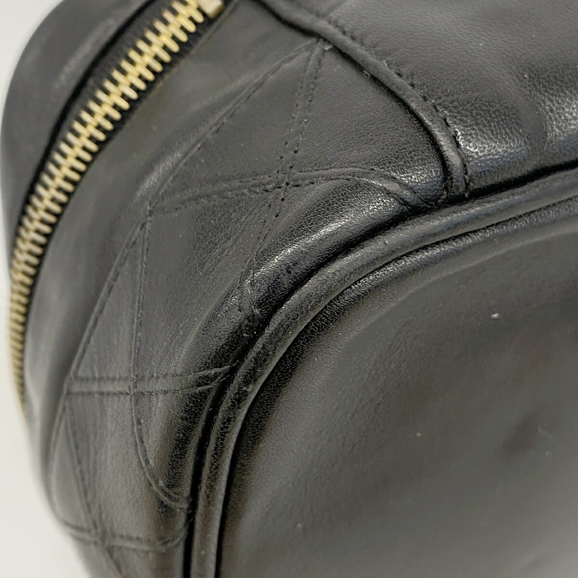Chanel Black Leather Vanity Bag (Pre-Owned)