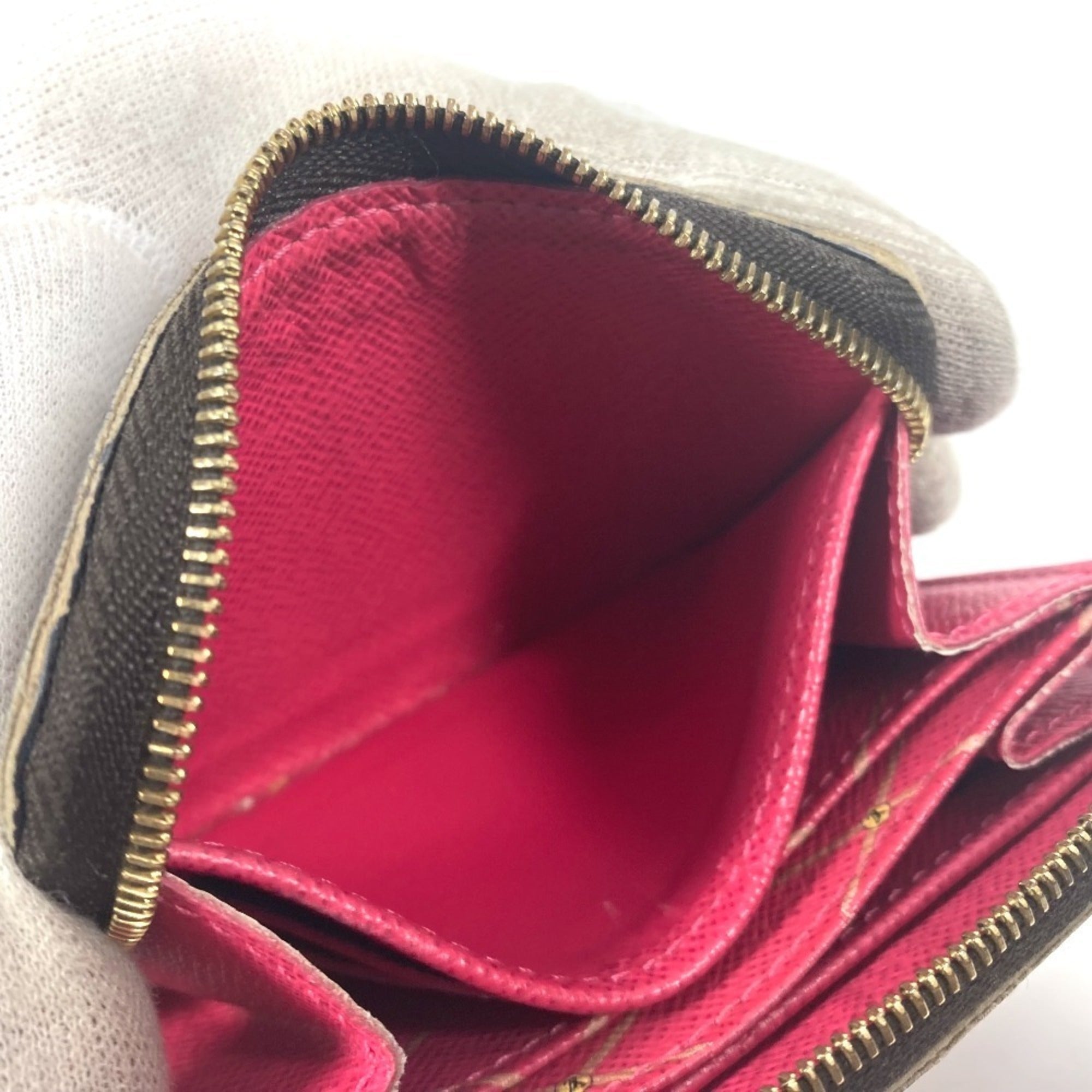 Louis Vuitton Monogram Brown Pink Monogram Coin Purse/Coin Case (Pre-Owned)