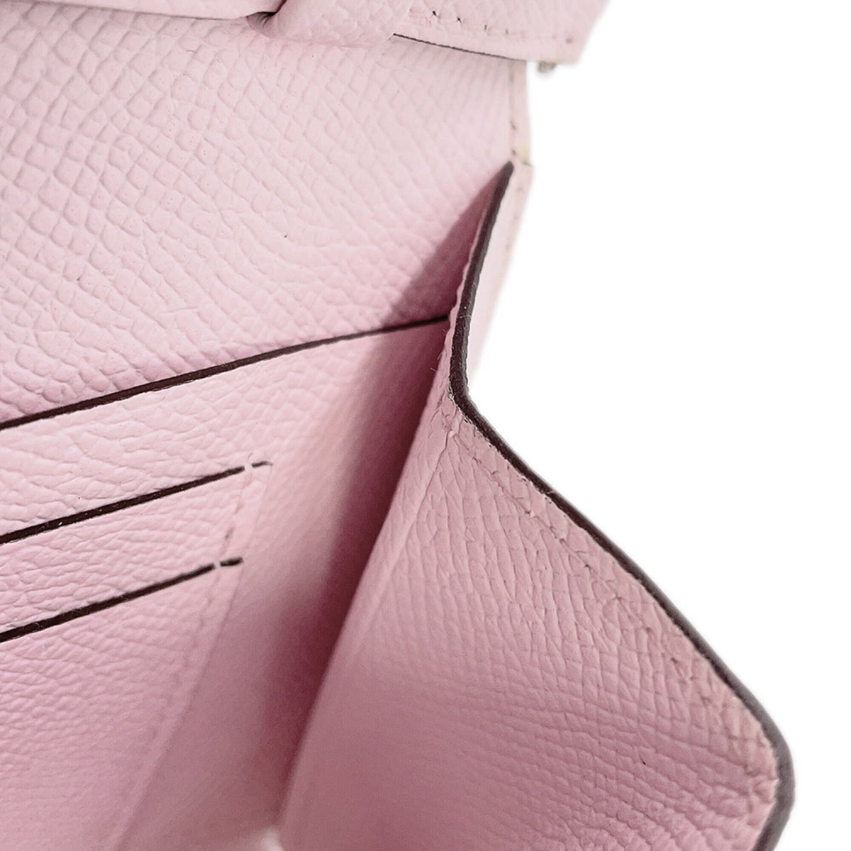 Hermes Pink Epsom Leather Chain/Shoulder Wallet (Pre-Owned)