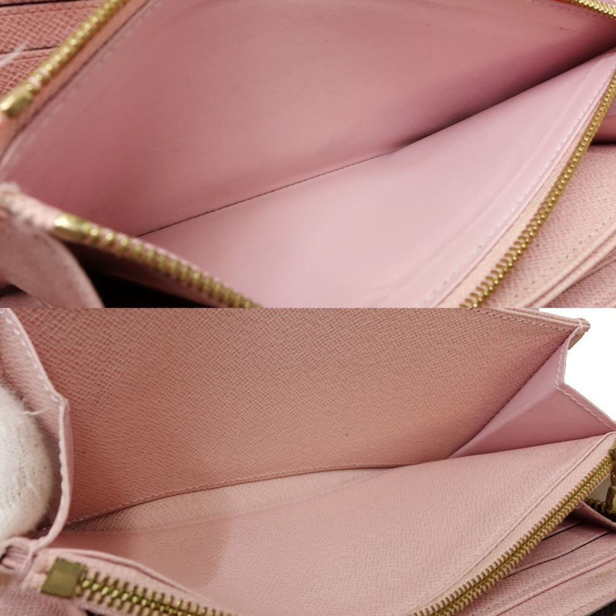 Louis Vuitton Ebene Rose Ballerine Canvas Long Wallet (Bi-Fold) (Pre-Owned)