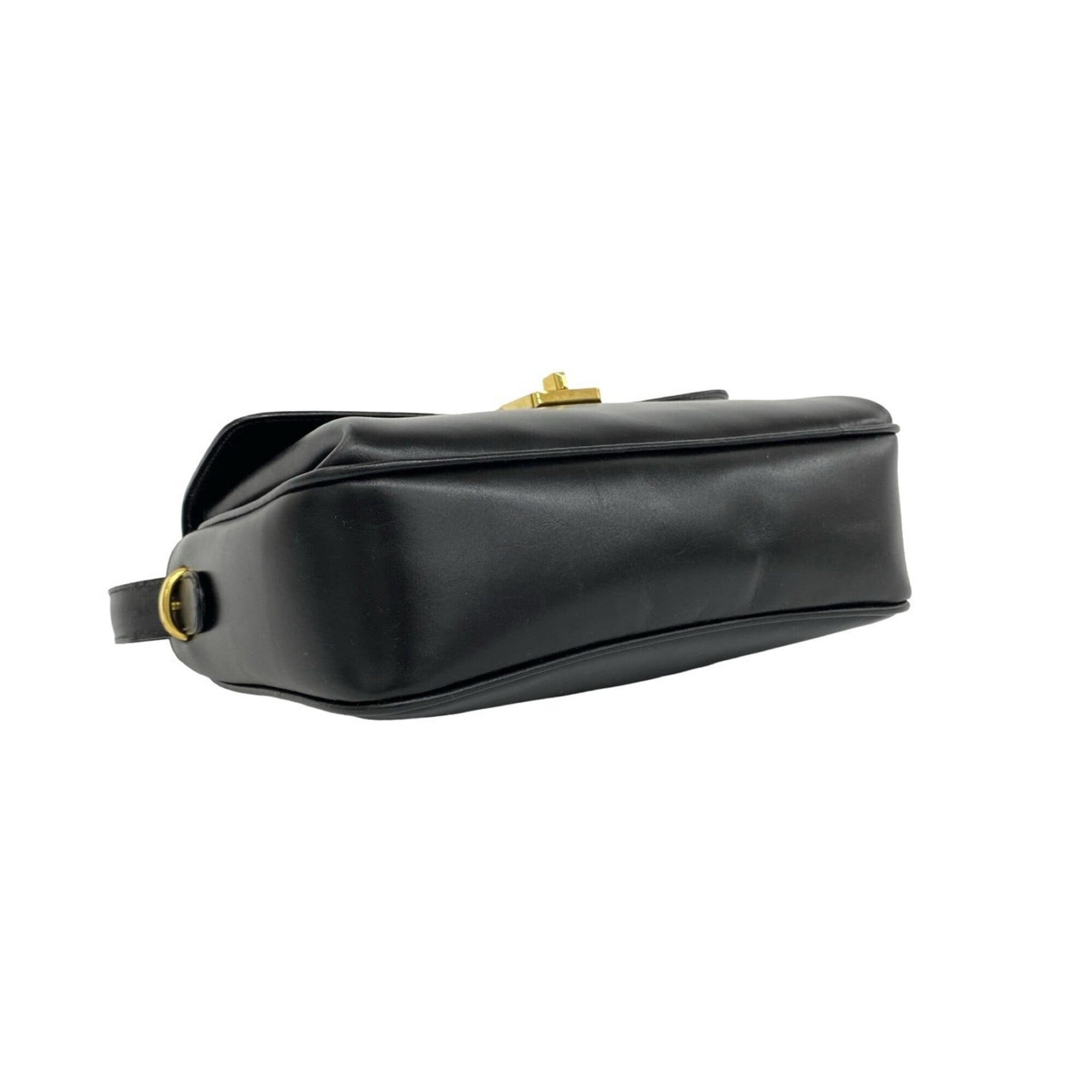 Celine Black Leather Pochette Shoulder Bag (Pre-Owned)