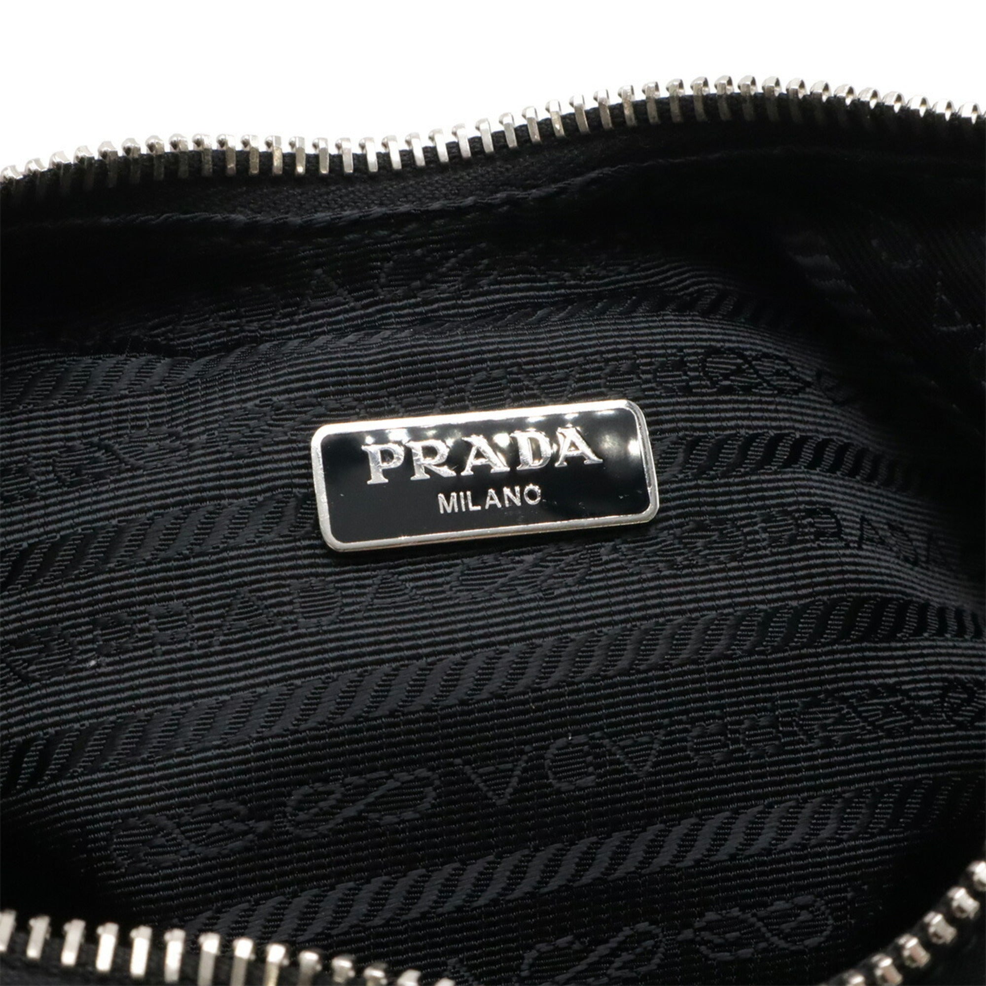 Prada Black Nero Nylon Leather Shoulder Bag (Pre-Owned)