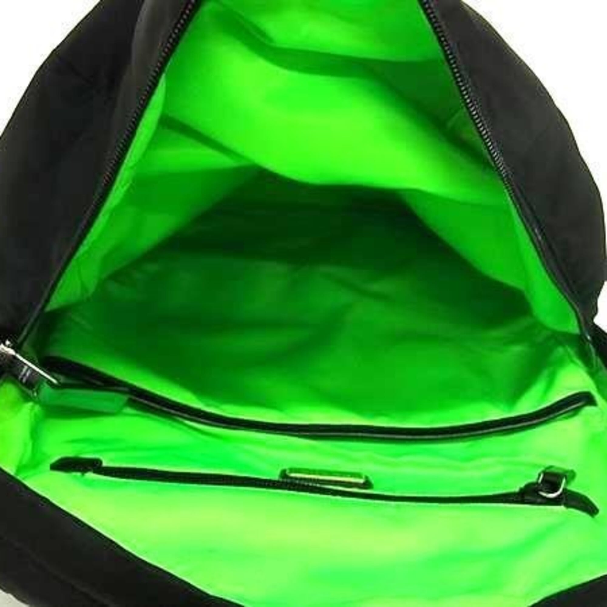 Prada Black Green Nylon Backpack (Pre-Owned)