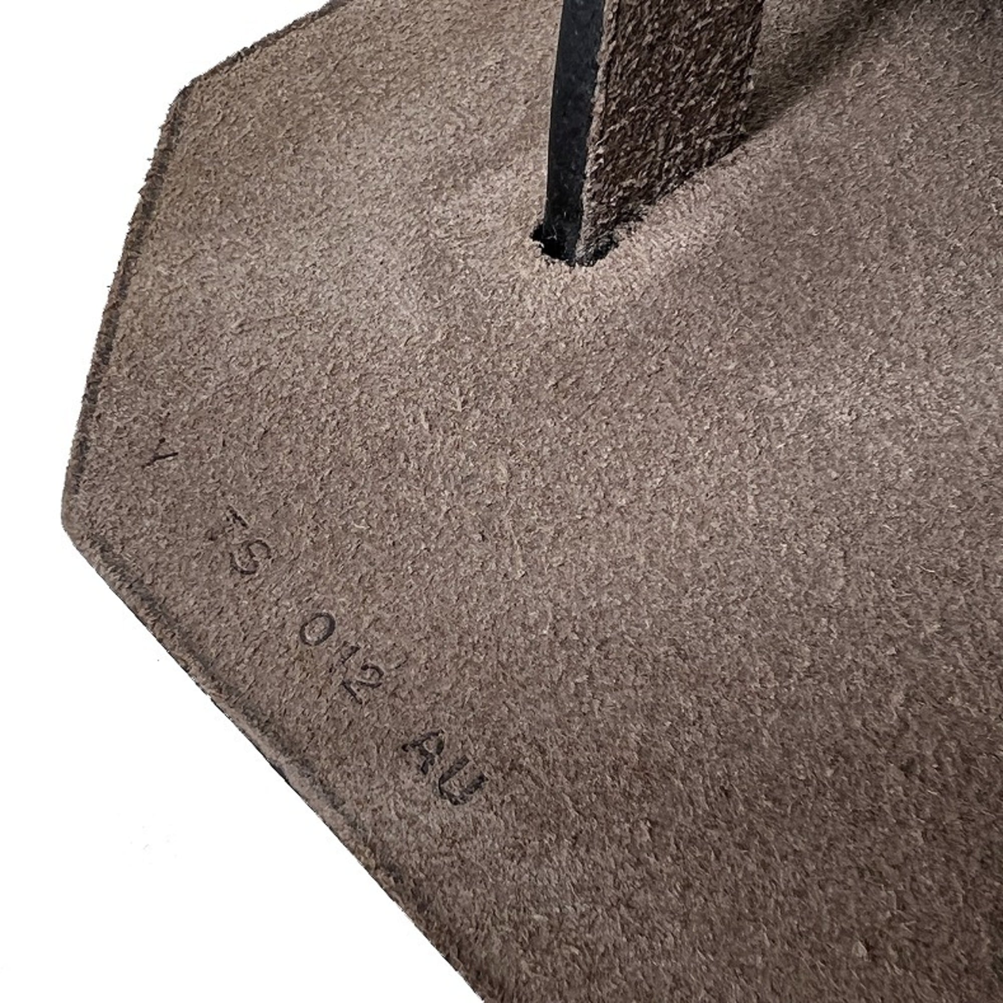 Hermes Brown Canvas Leather Pouch Tote Bag (Pre-Owned)
