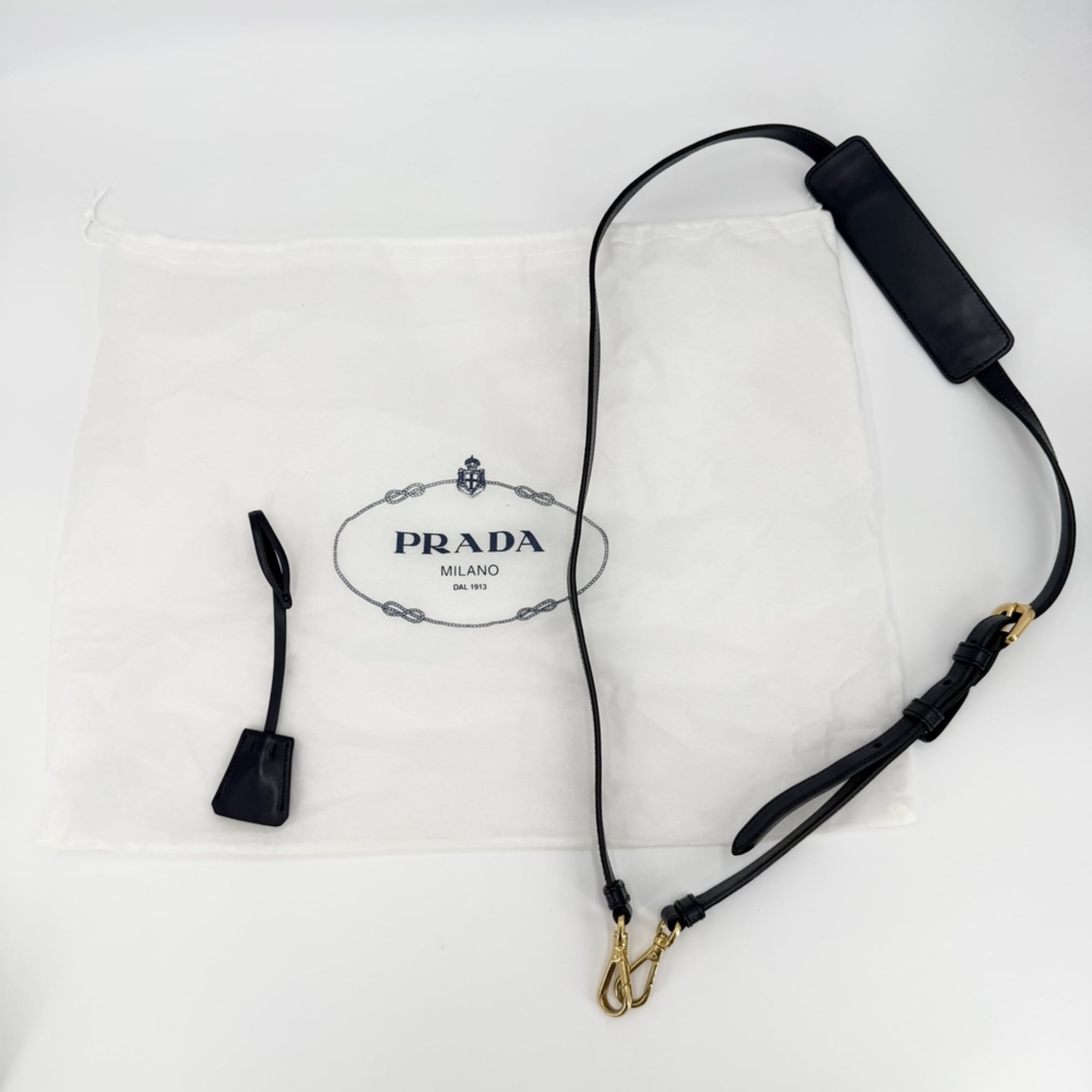Prada Navy Nylon Leather Handbag Shoulder Bag (Pre-Owned)