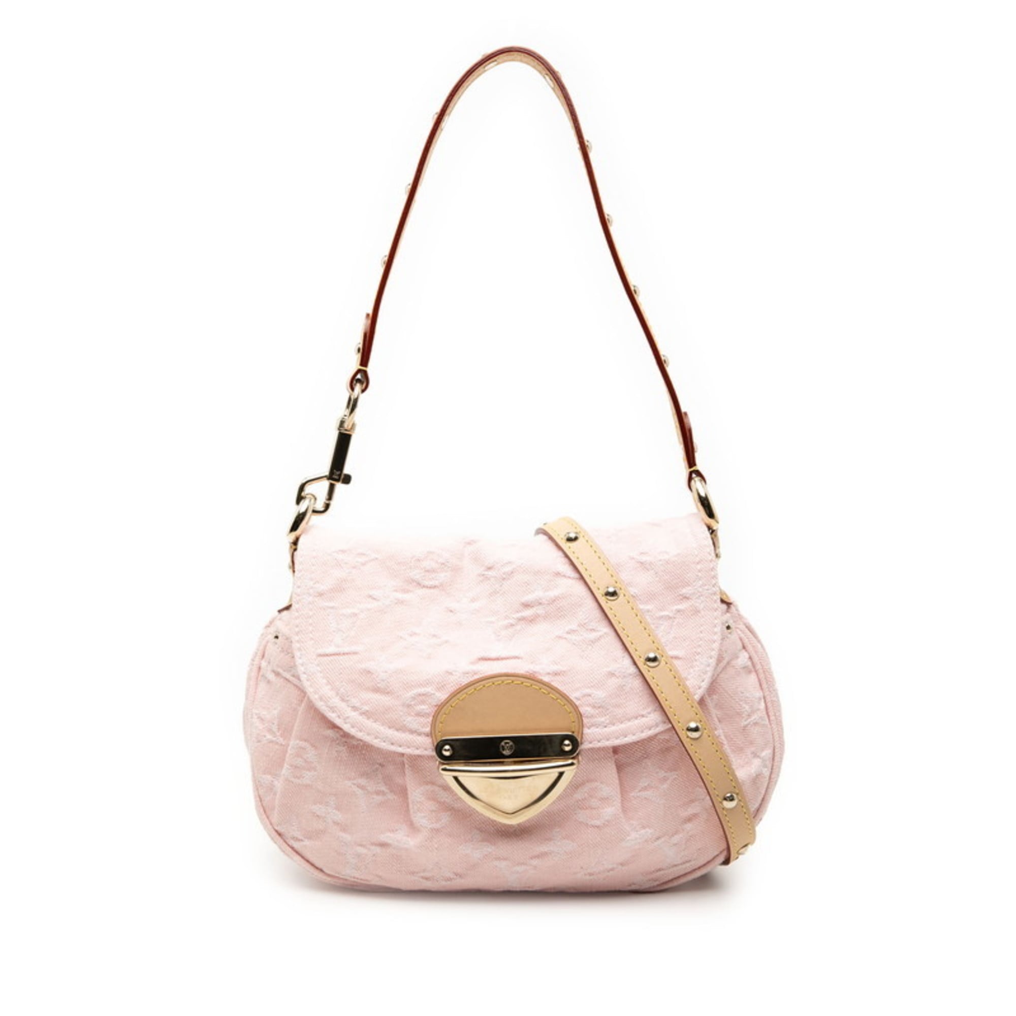 Louis Vuitton Pink Denim Shoulder Bag (Pre-Owned)