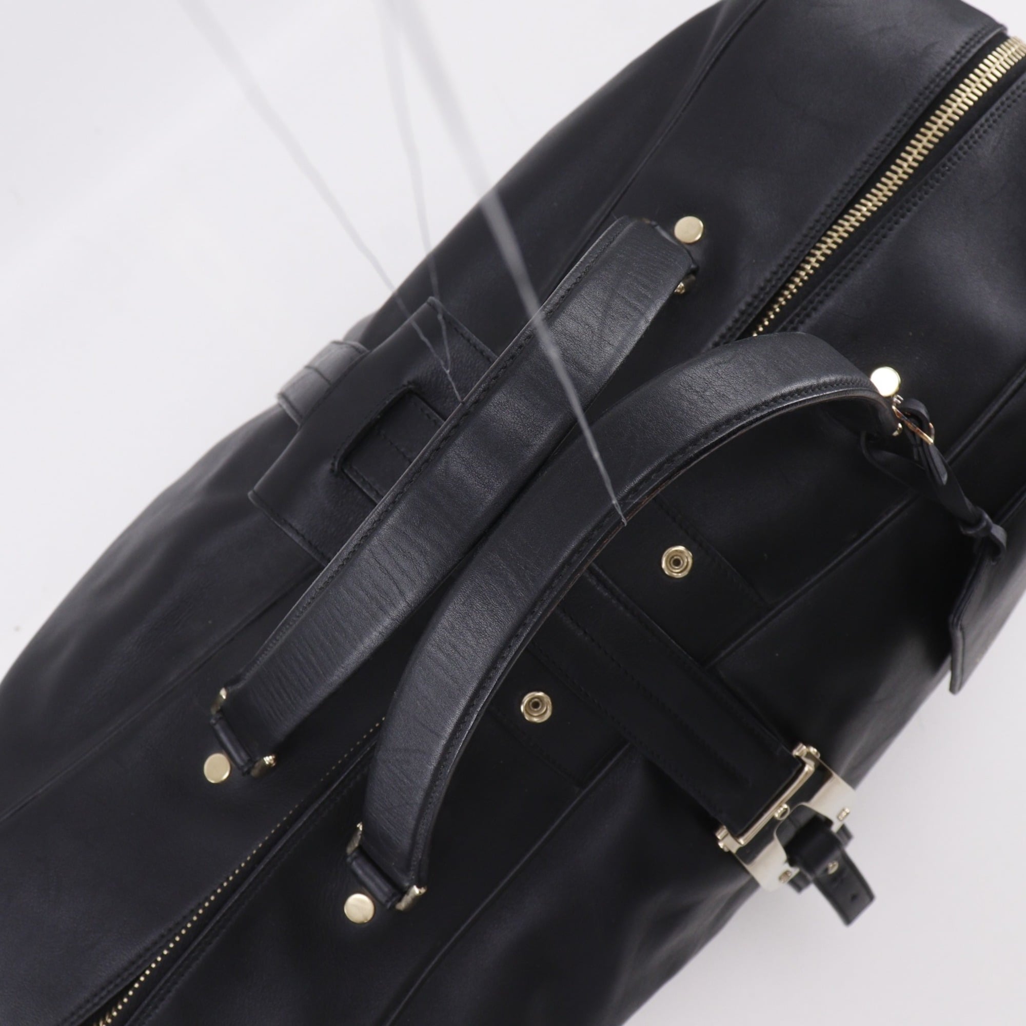 Yves Saint Laurent Black Leather Boston Bag (Pre-Owned)