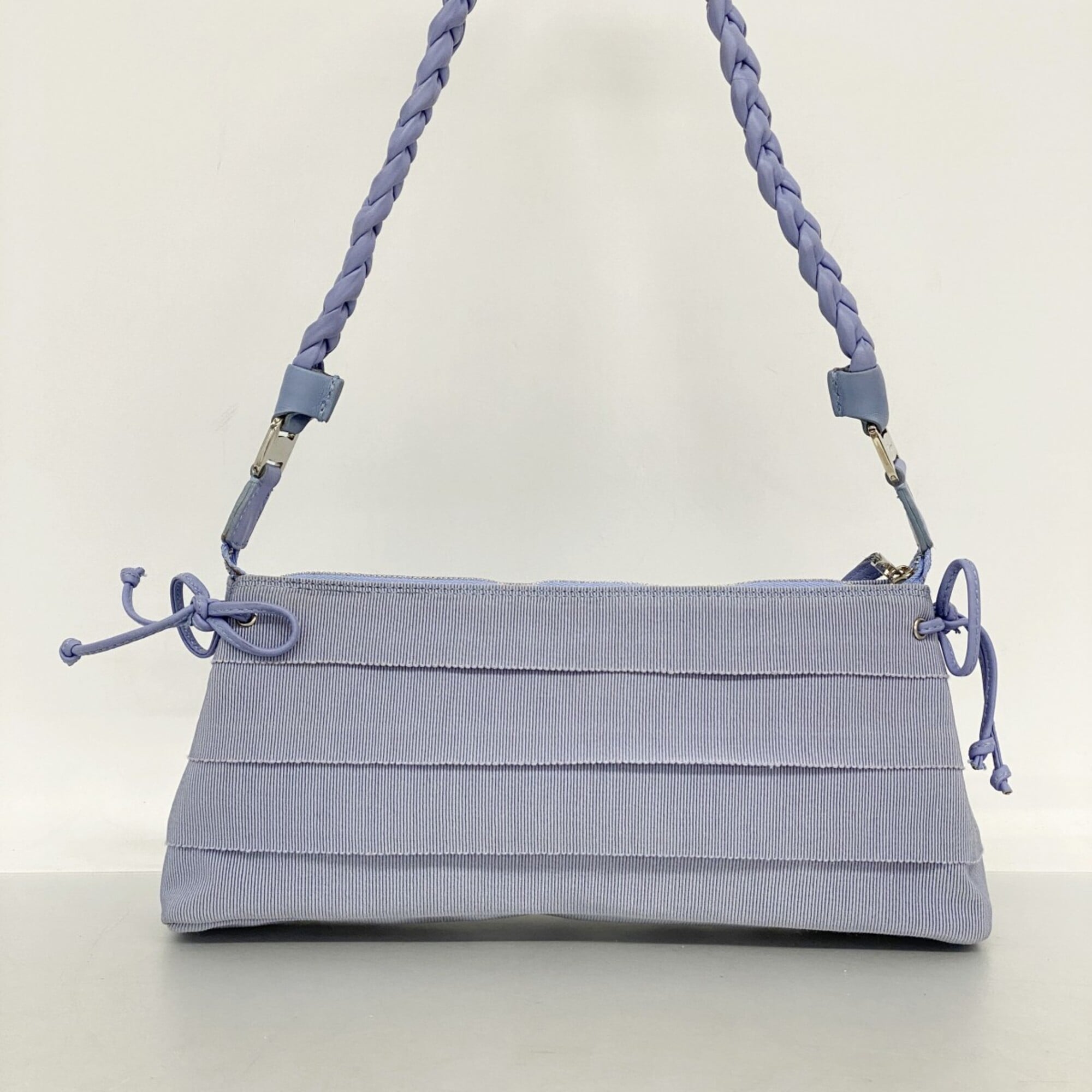 Salvatore Ferragamo Blue Canvas Shoulder Bag (Pre-Owned)