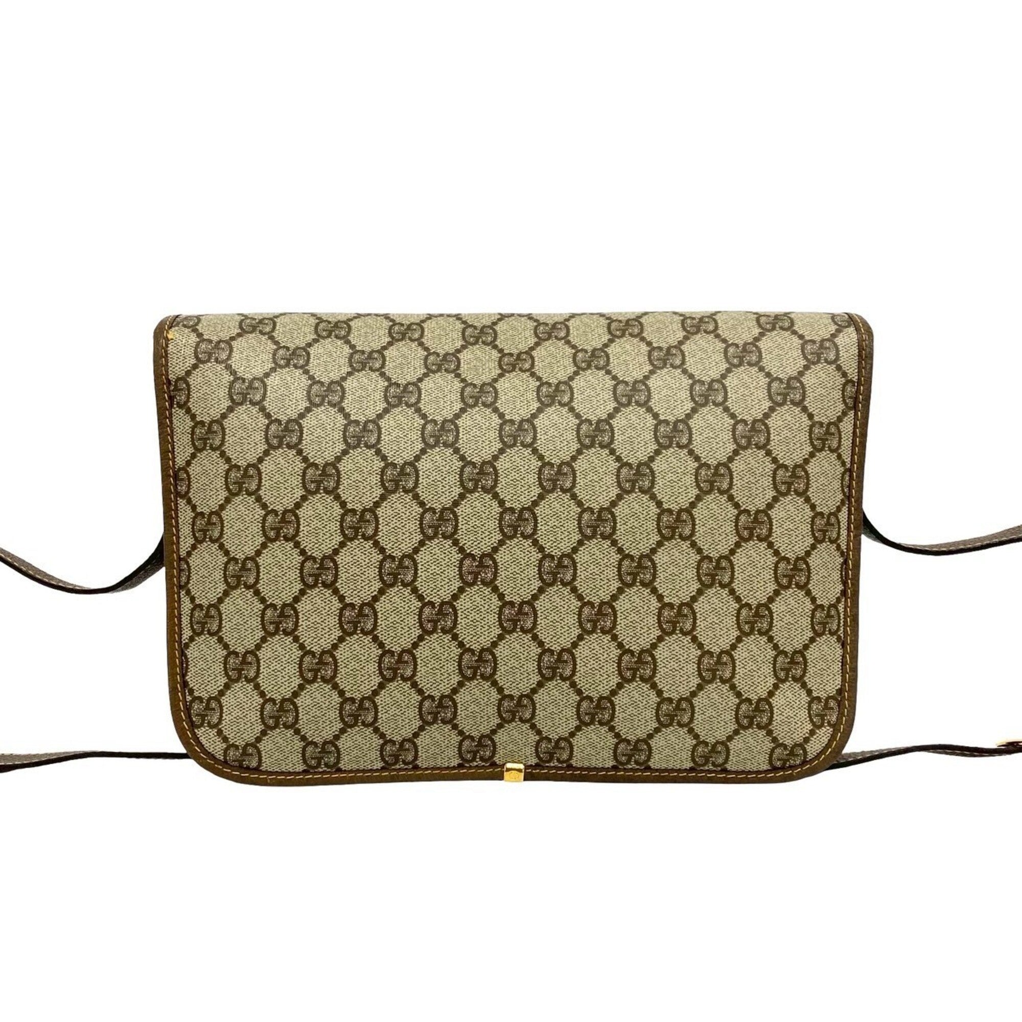 Gucci Brown Pvc Leather Pochette Shoulder Bag (Pre-Owned)