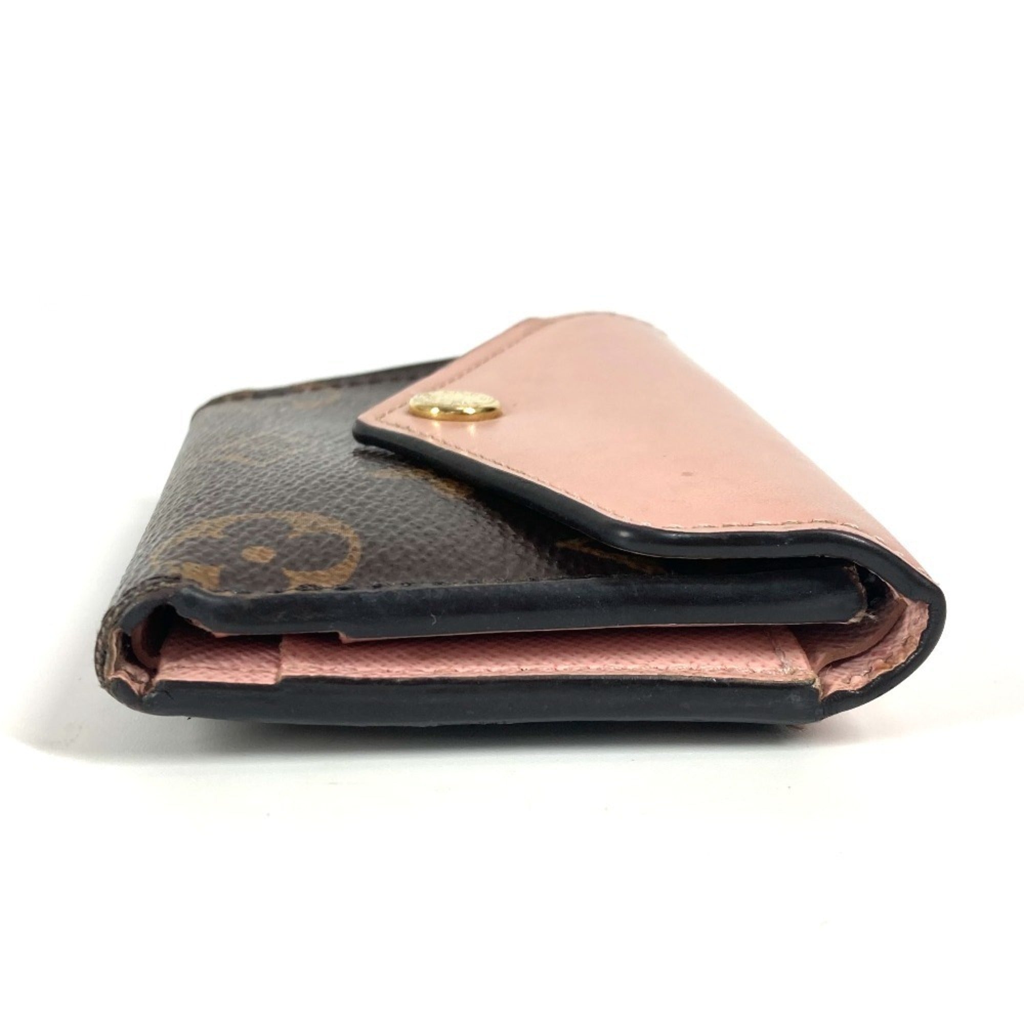 Louis Vuitton Brown Pink Monogram Wallet (Tri-Fold) (Pre-Owned)