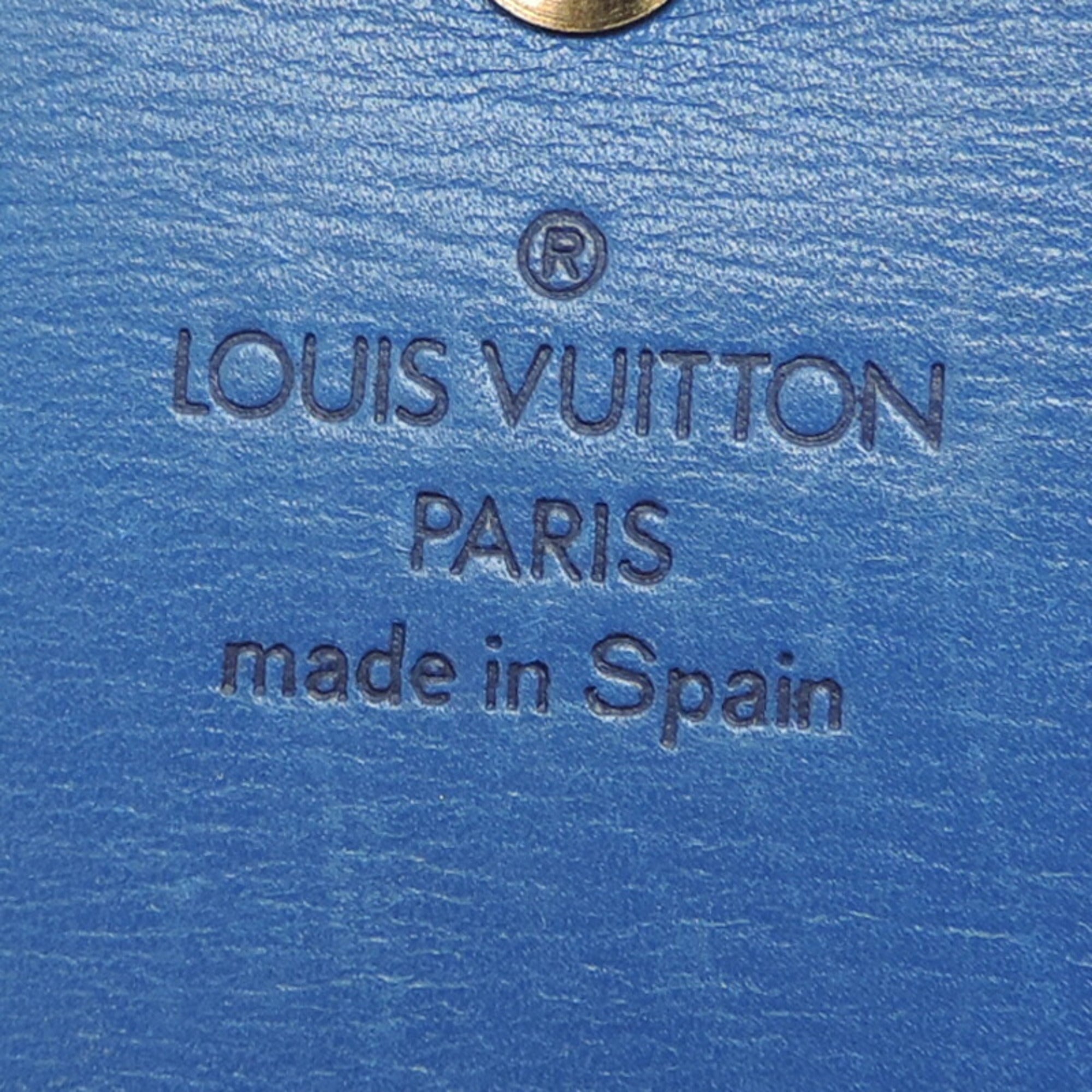 Louis Vuitton Blue Toledo Blue Epi Leather Long Wallet (Bi-Fold) (Pre-Owned)