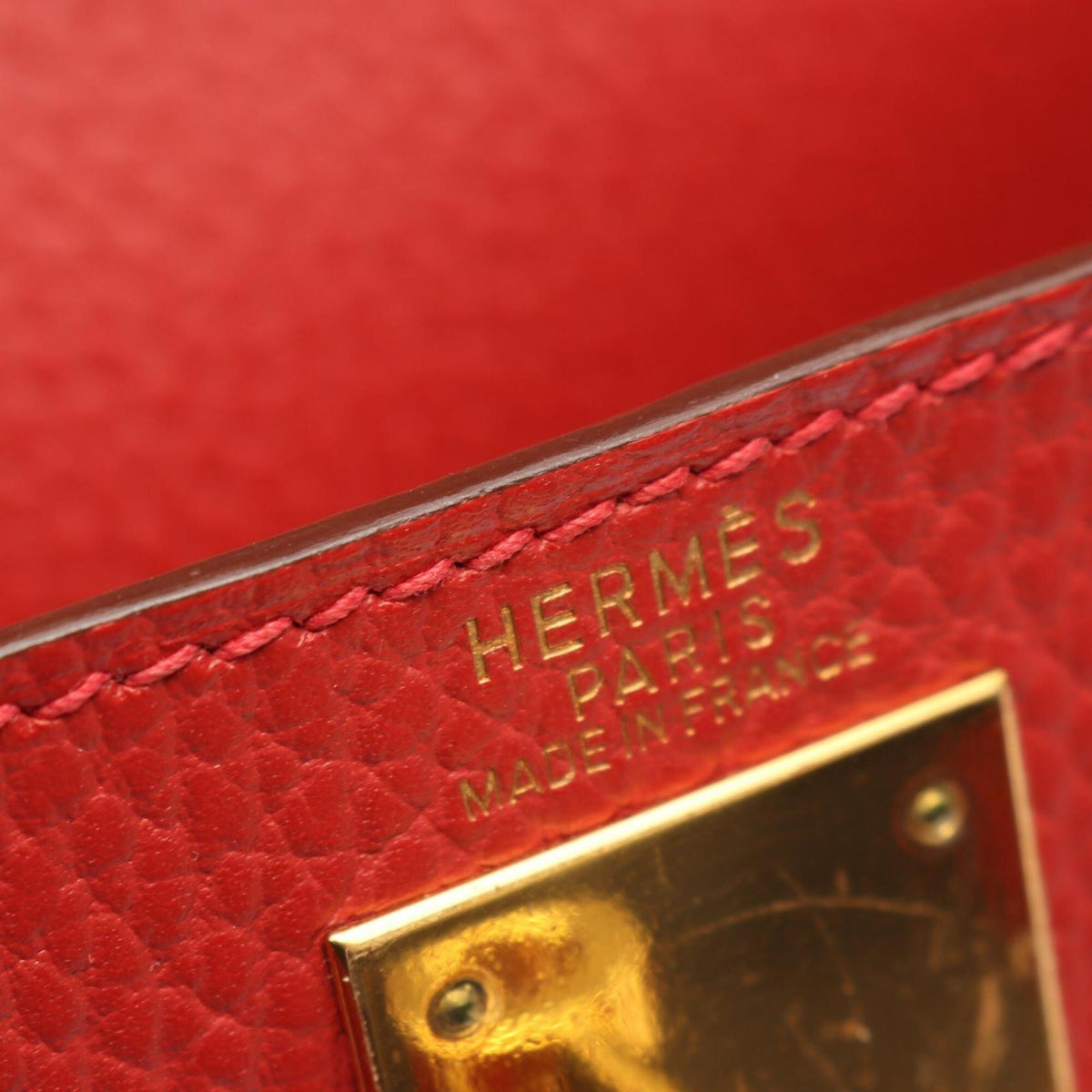 Hermes Red Color Ardennes Leather Backpack (Pre-Owned)