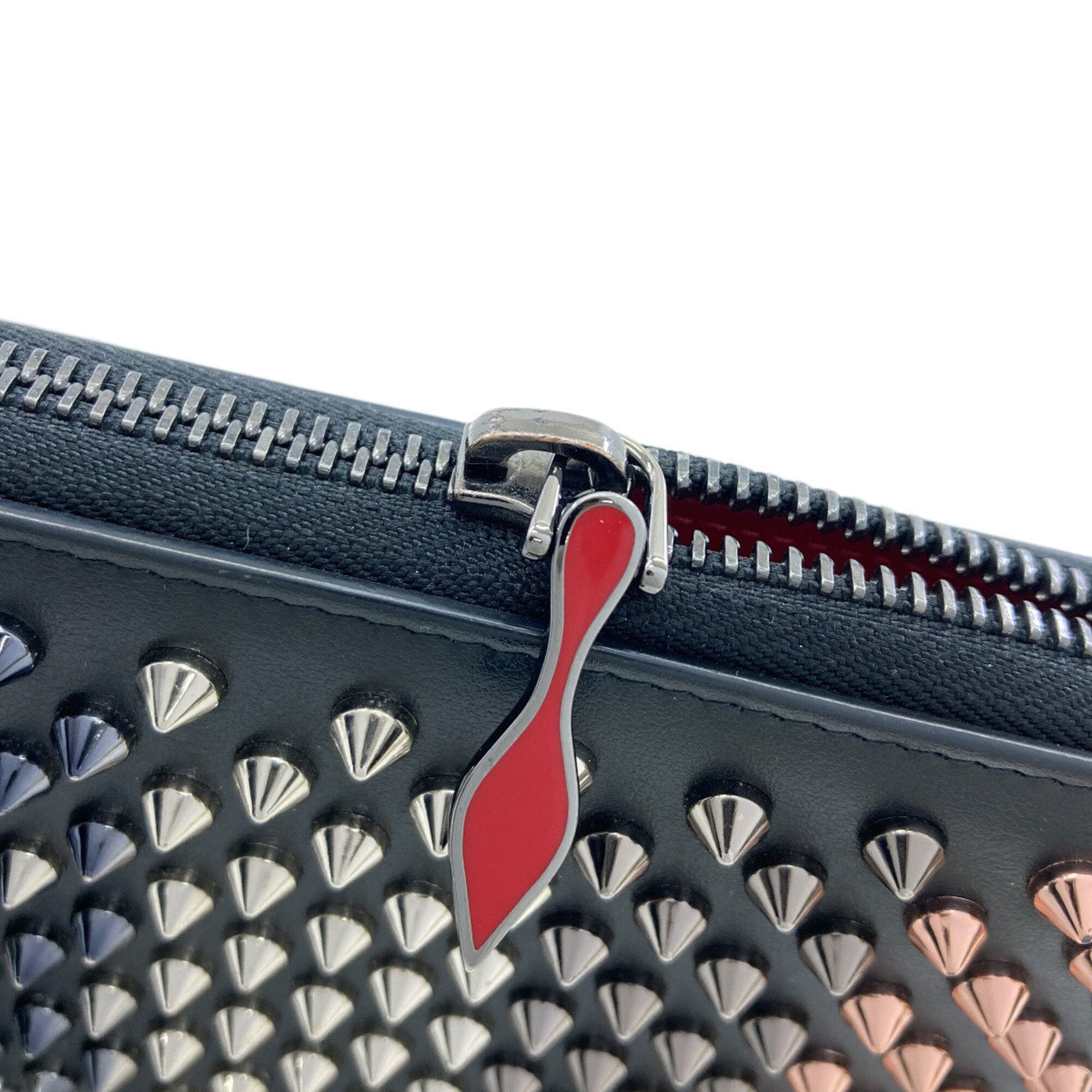 Christian Louboutin Black Leather Long Wallet (Bi-Fold) (Pre-Owned)