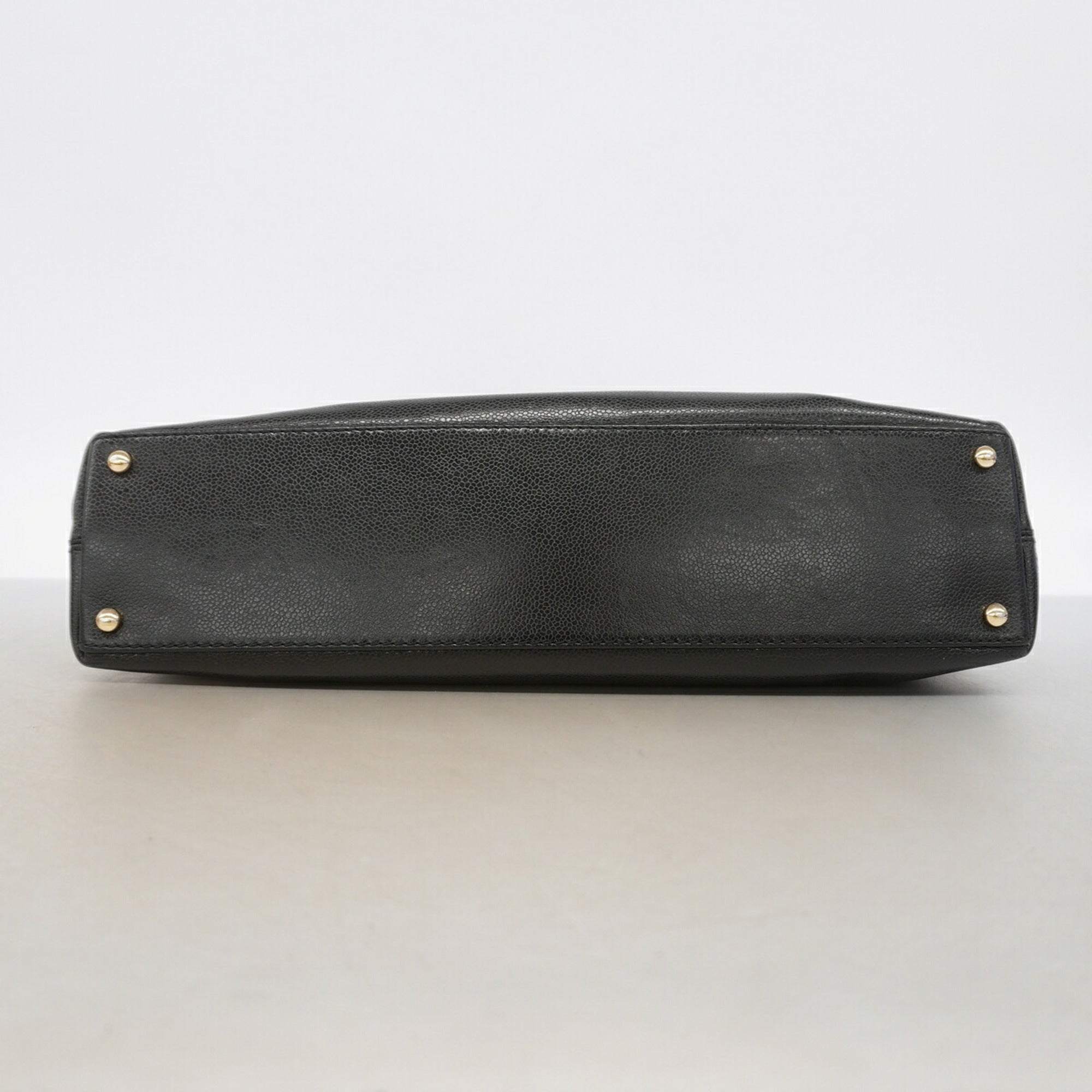 Chanel Black Grained Calfskin Tote Bag (Pre-Owned)