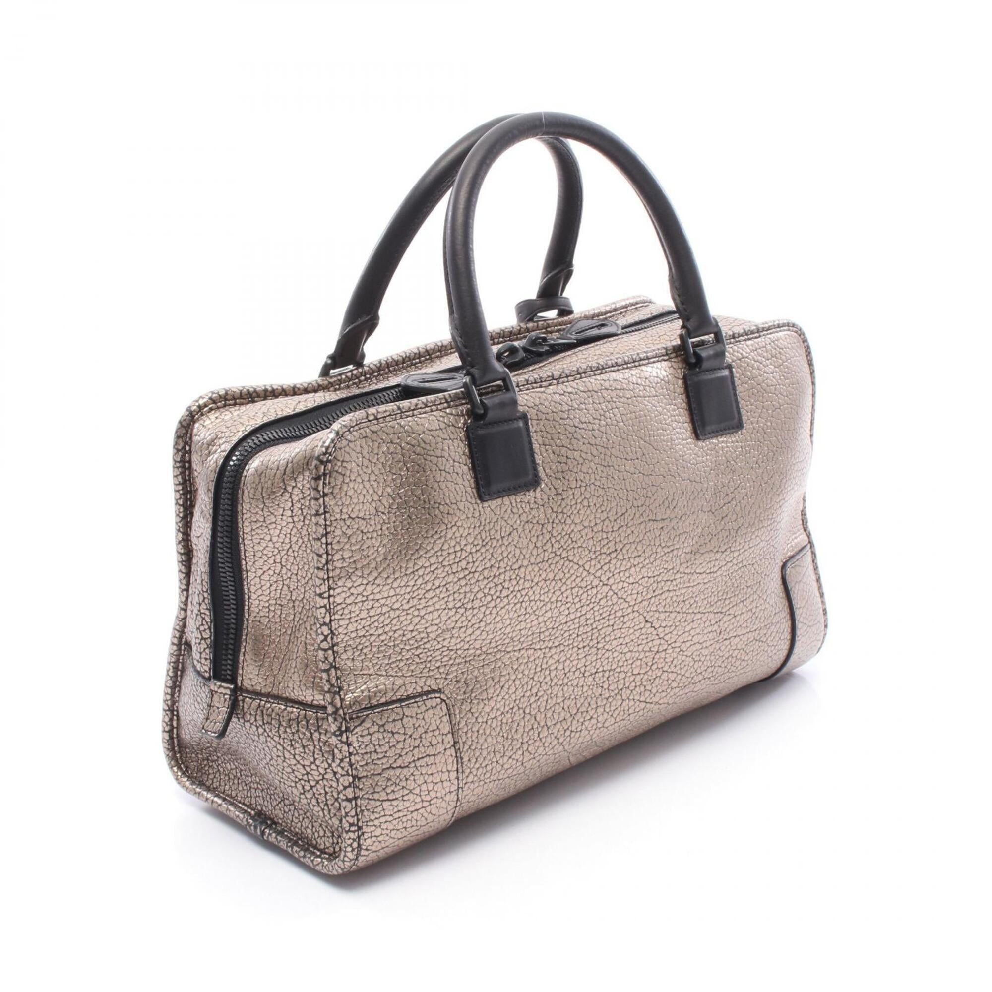 Loewe Amazona Gold Leather Handbag (Pre-Owned)