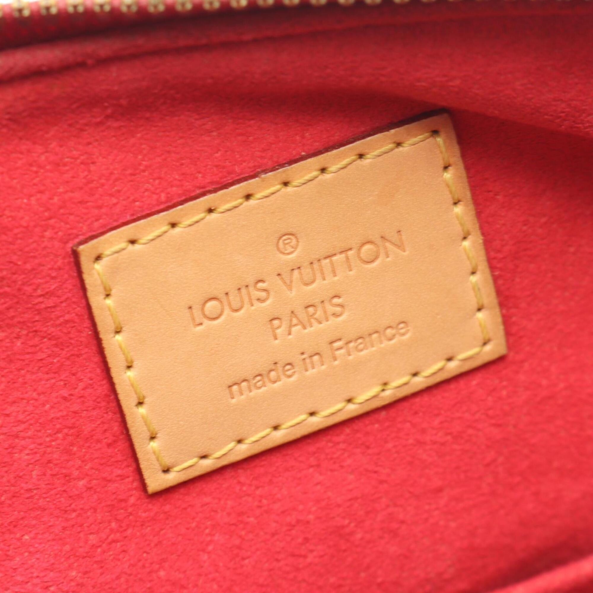 Louis Vuitton Brown Pvc Coated Canvas Leather Handbag (Pre-Owned)