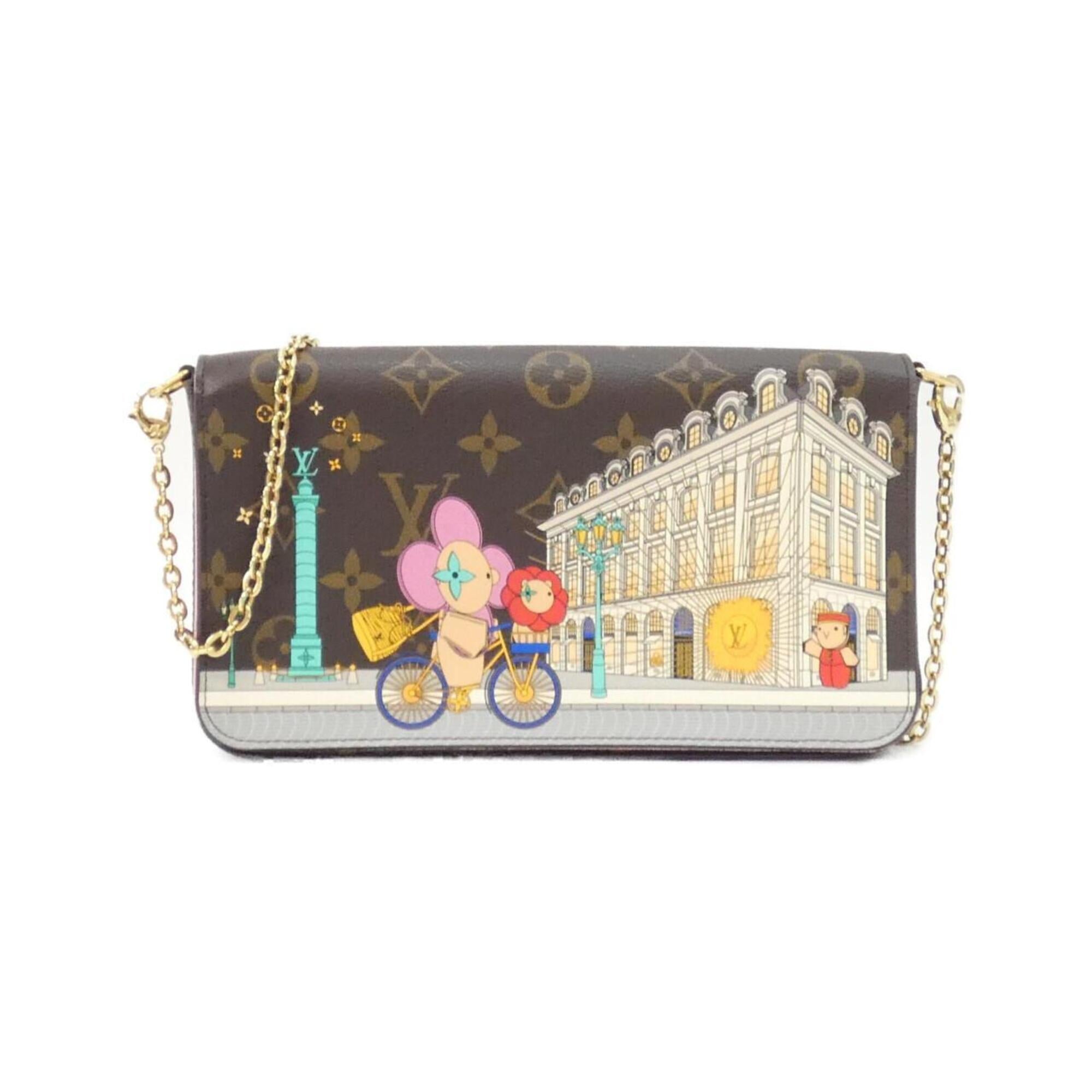 Louis Vuitton Marron Monogram Coated Canvas Pochette Shoulder Bag (Pre-Owned)