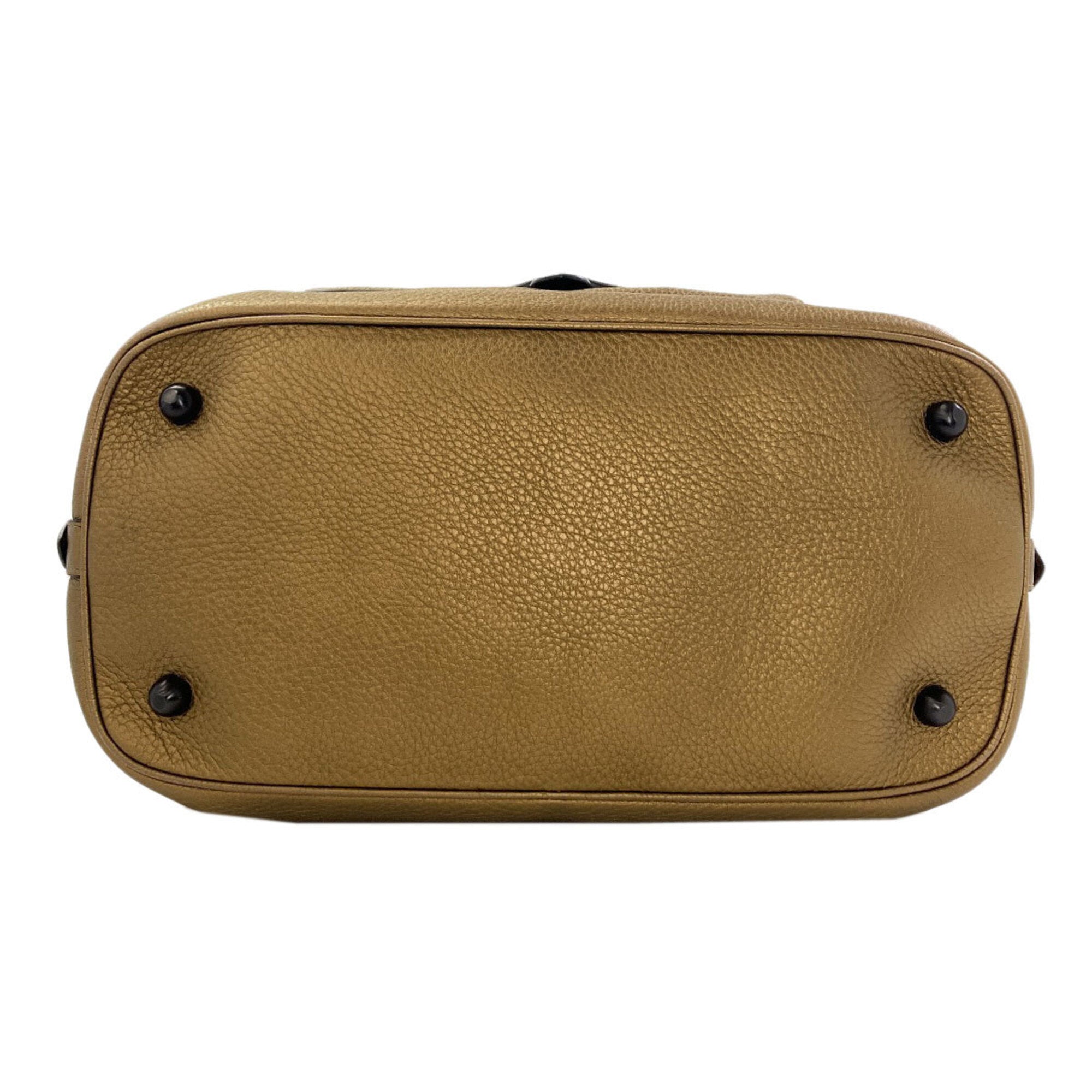 Loewe Gold Leather Handbag (Pre-Owned)