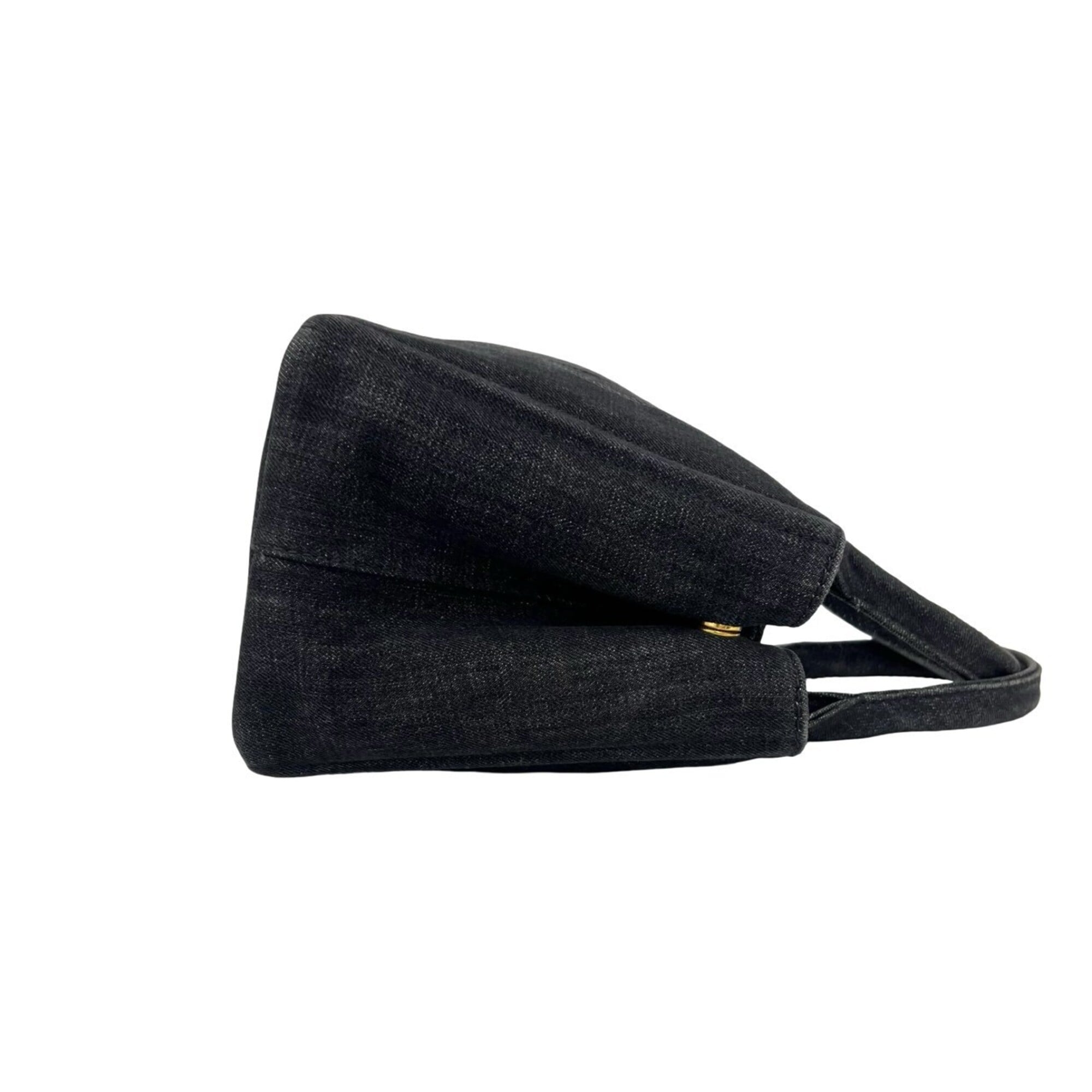 Prada Black Cotton Handbag Tote Bag (Pre-Owned)