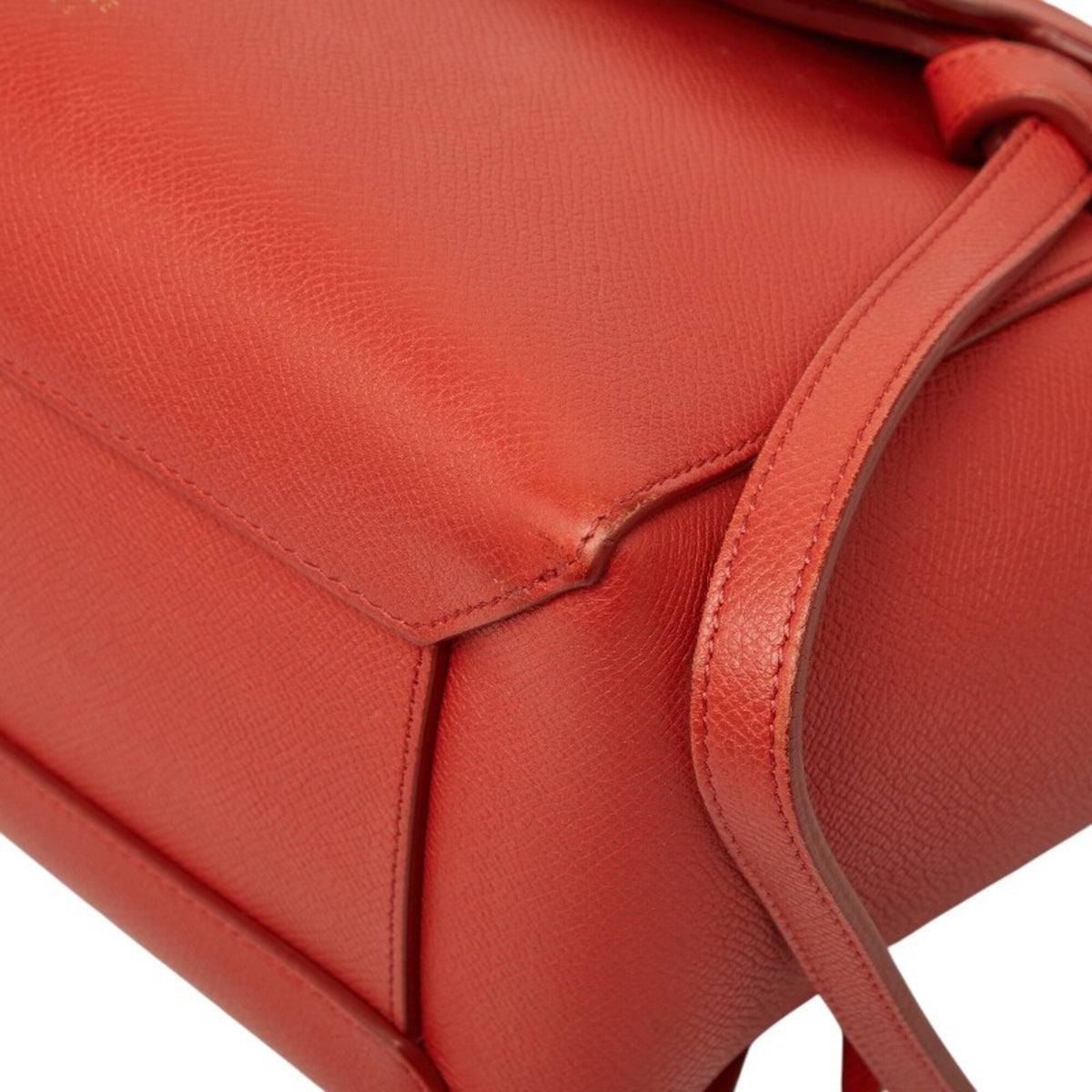 Celine Orange Leather Handbag Shoulder Bag (Pre-Owned)