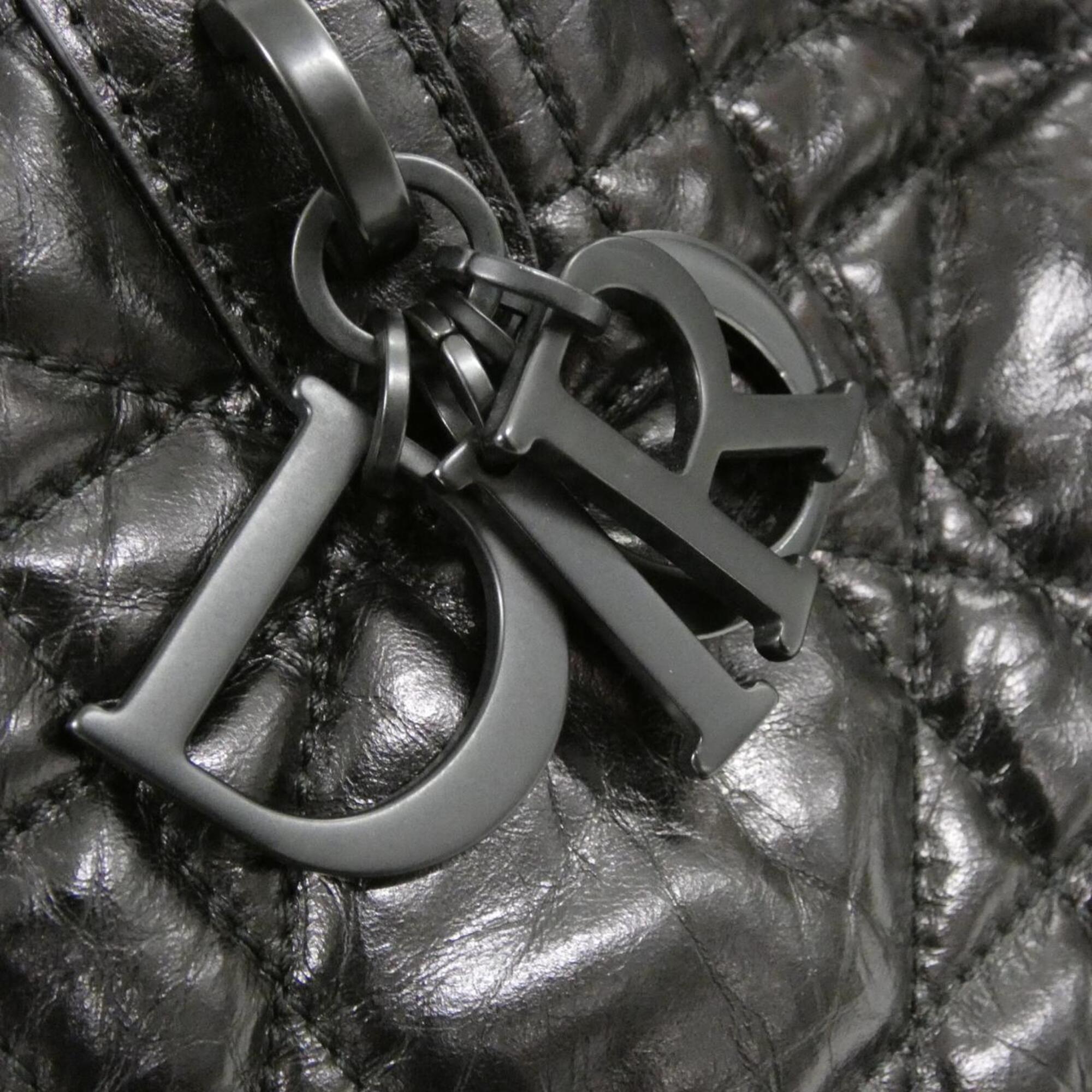 Christian Dior Black Leather Handbag Pouch (Pre-Owned)