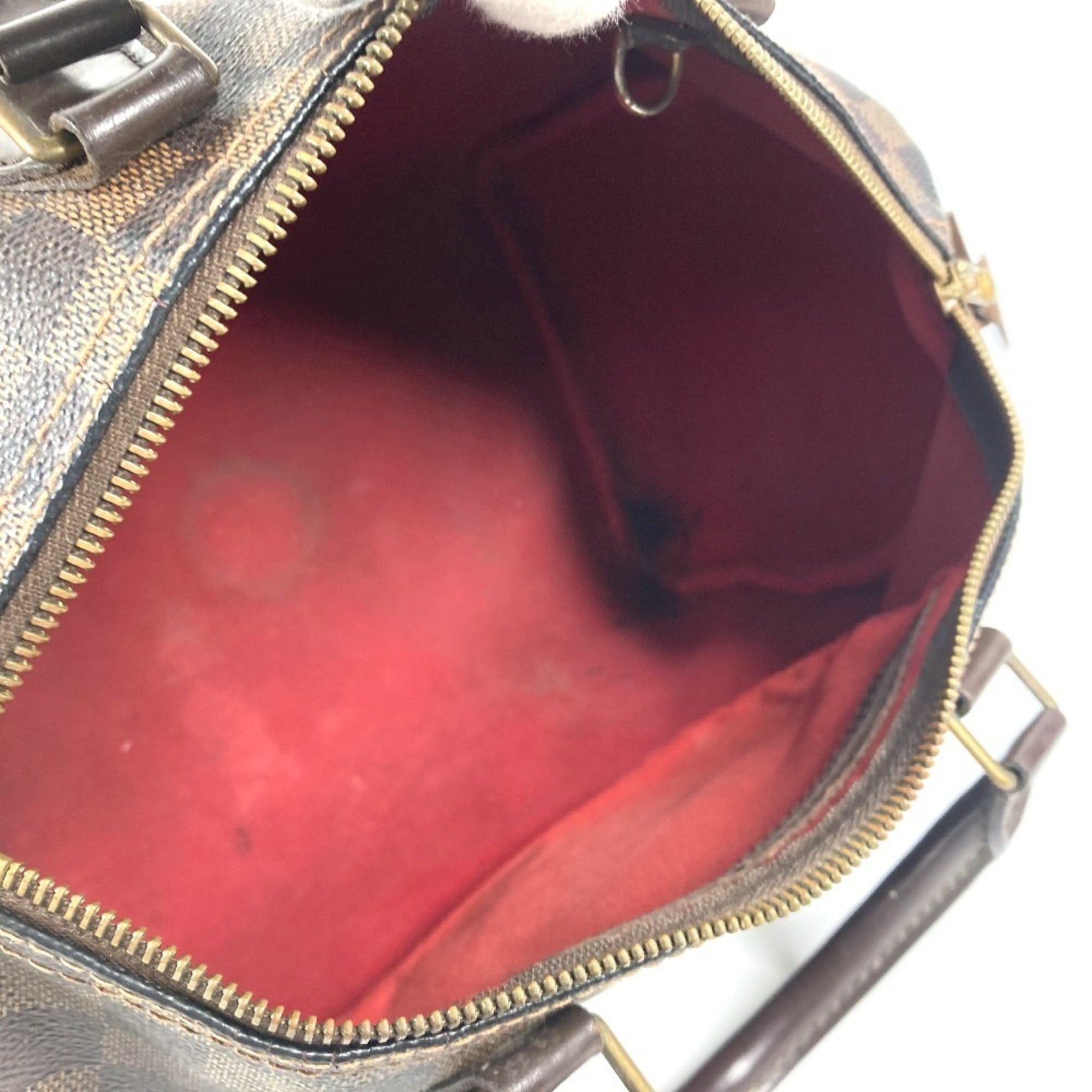 Louis Vuitton Brown Damier Canvas Ebene Damier Canvas Boston Bag Handbag (Pre-Owned)