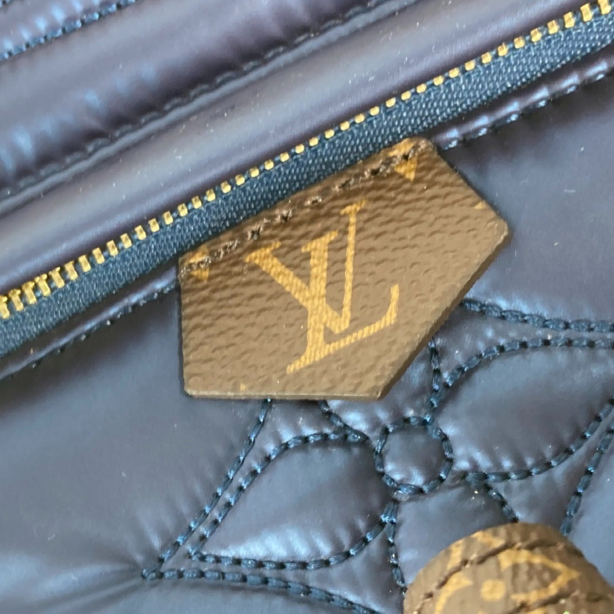 Louis Vuitton Brown Navy Monogram Nylon Backpack (Pre-Owned)