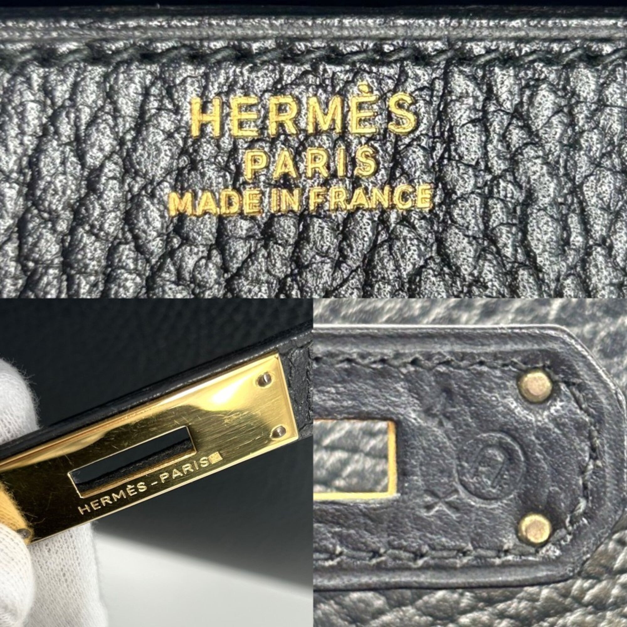 Hermes Black Ardennes Leather Handbag (Pre-Owned)
