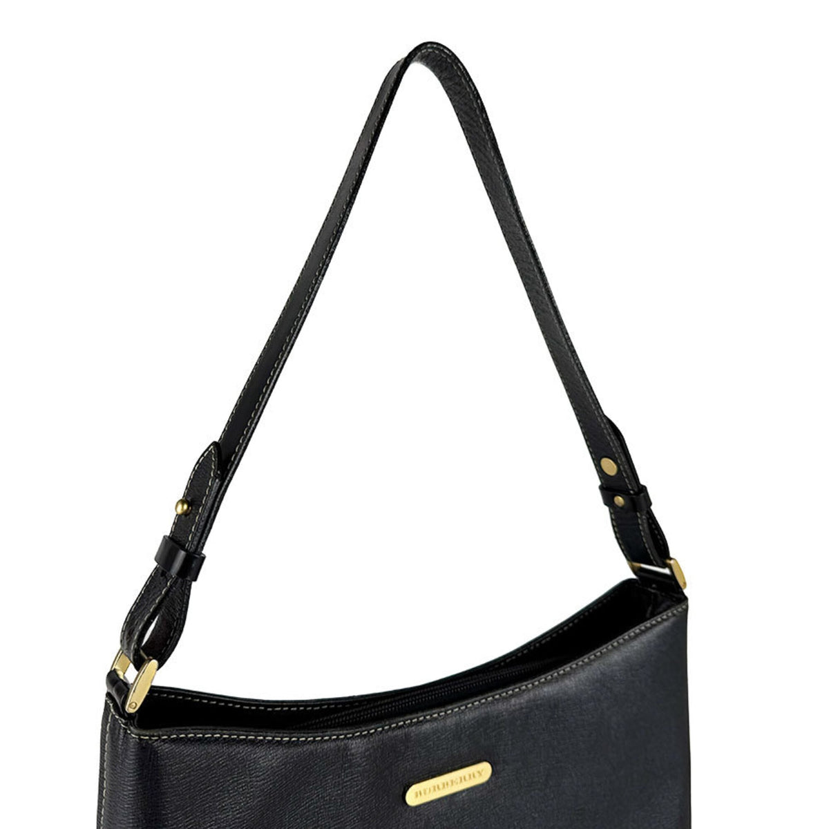 Burberry Black Leather Shoulder Bag (Pre-Owned)