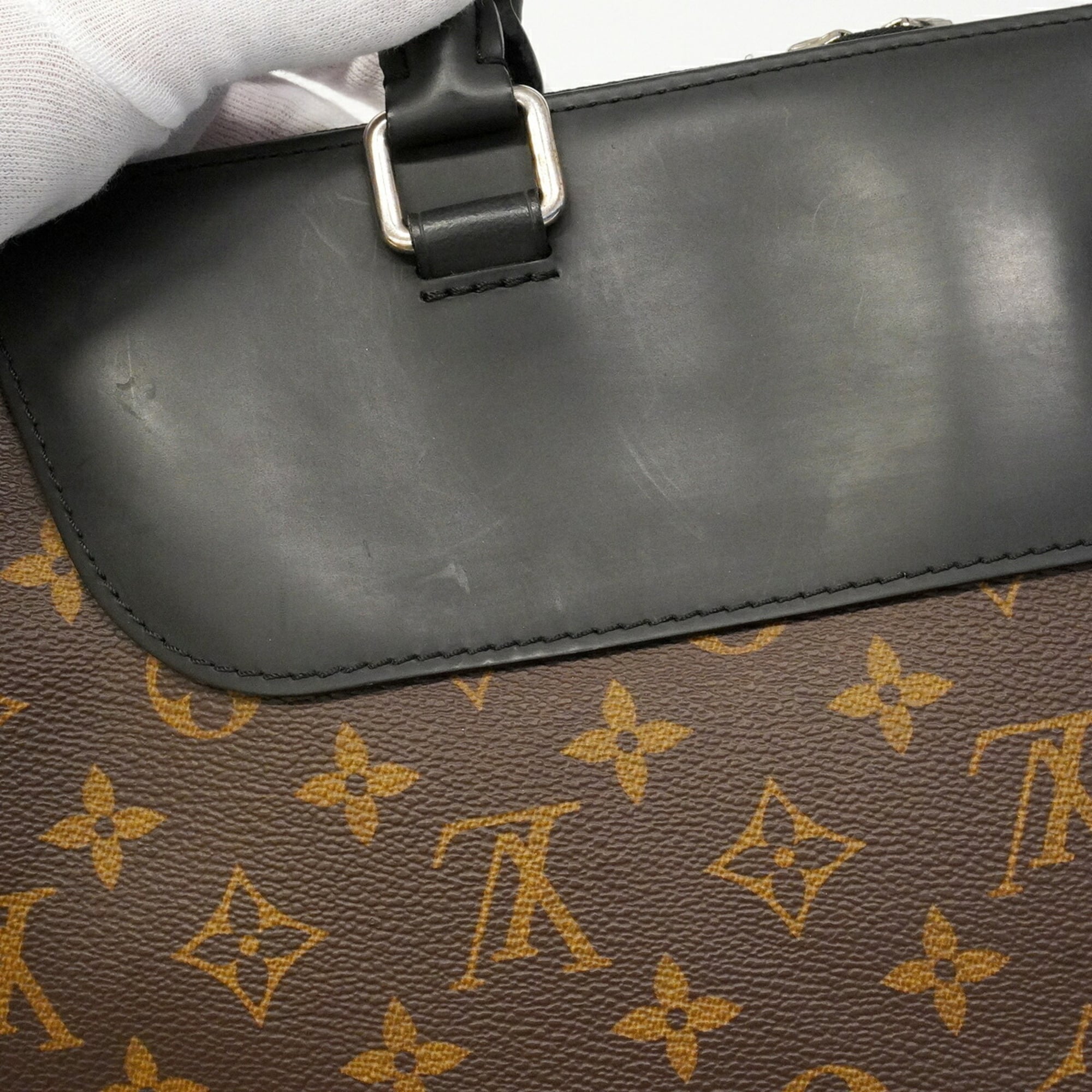 Louis Vuitton Black Brown Briefcase (Pre-Owned)