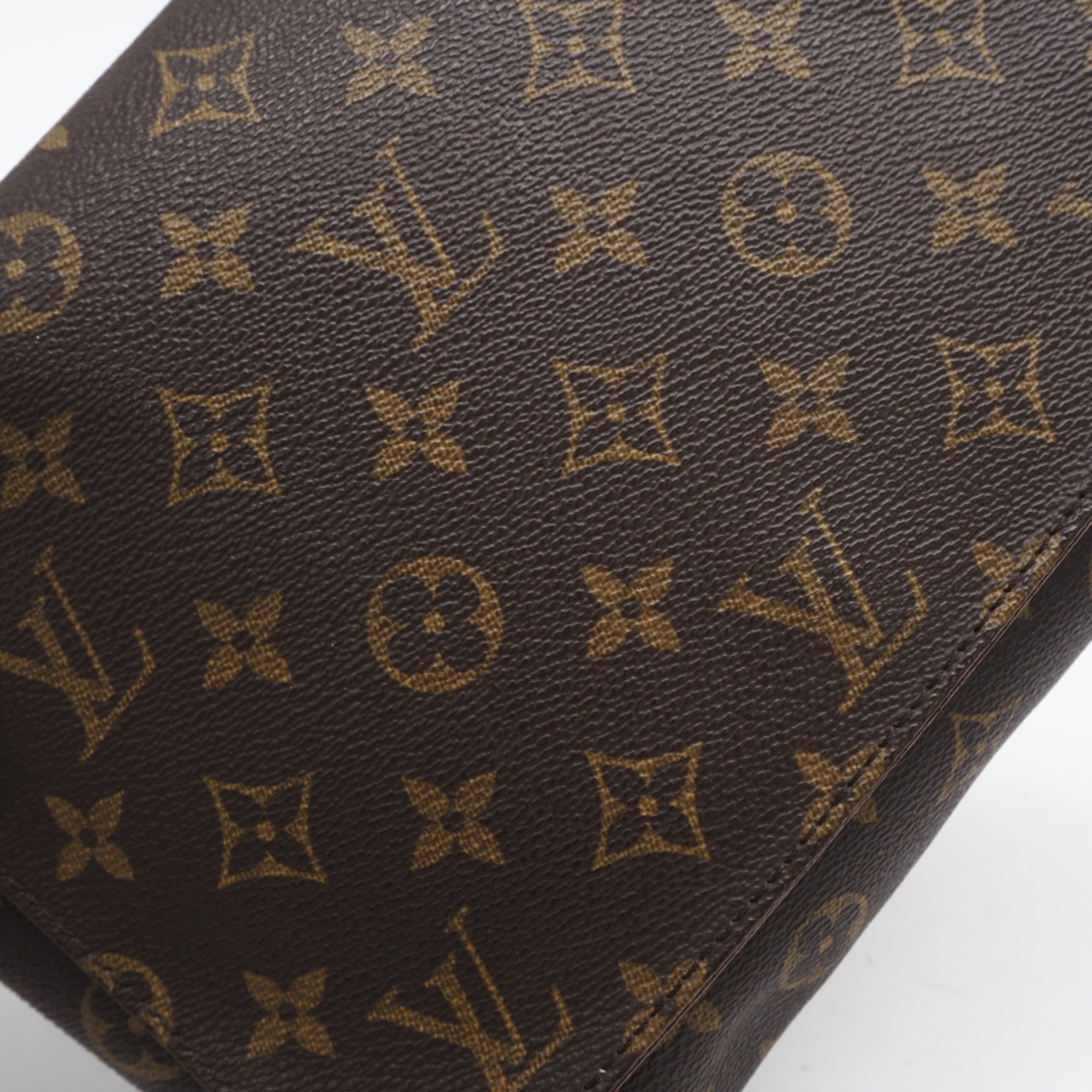 Louis Vuitton Brown Coated Canvas Leather Shoulder Bag (Pre-Owned)