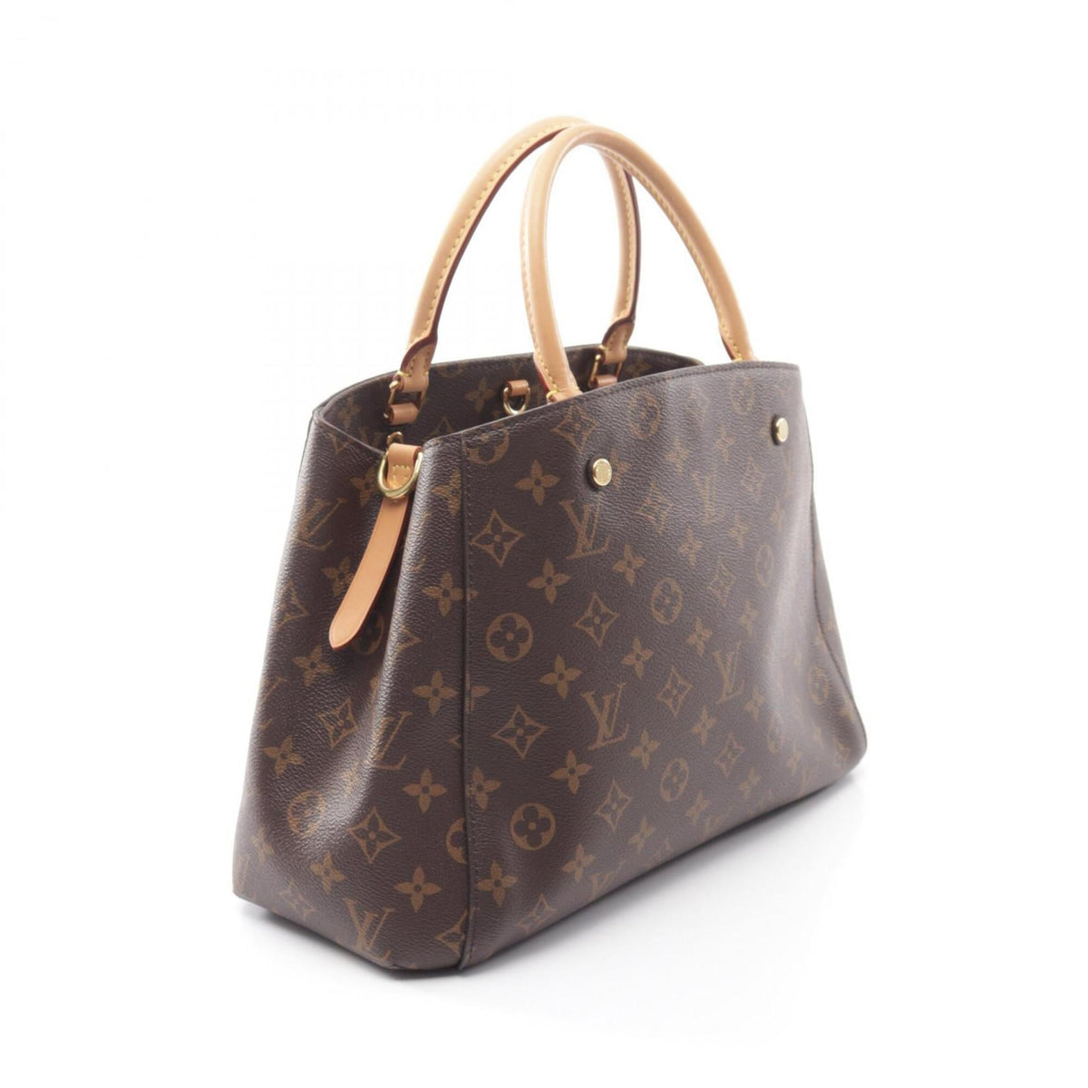 Louis Vuitton Brown Pvc Coated Canvas Leather Handbag (Pre-Owned)