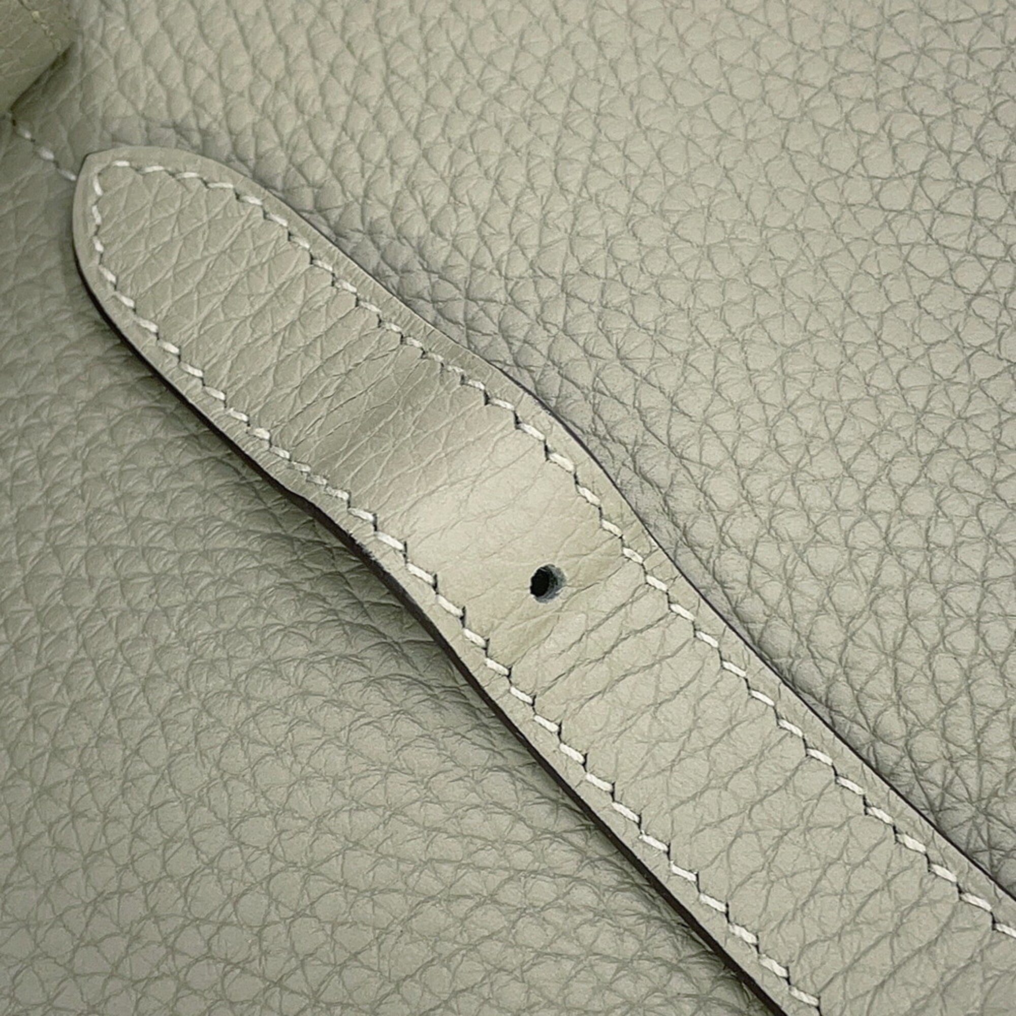 Hermes Alezan Beige Taurillon Clemence Leather Handbag (Pre-Owned)