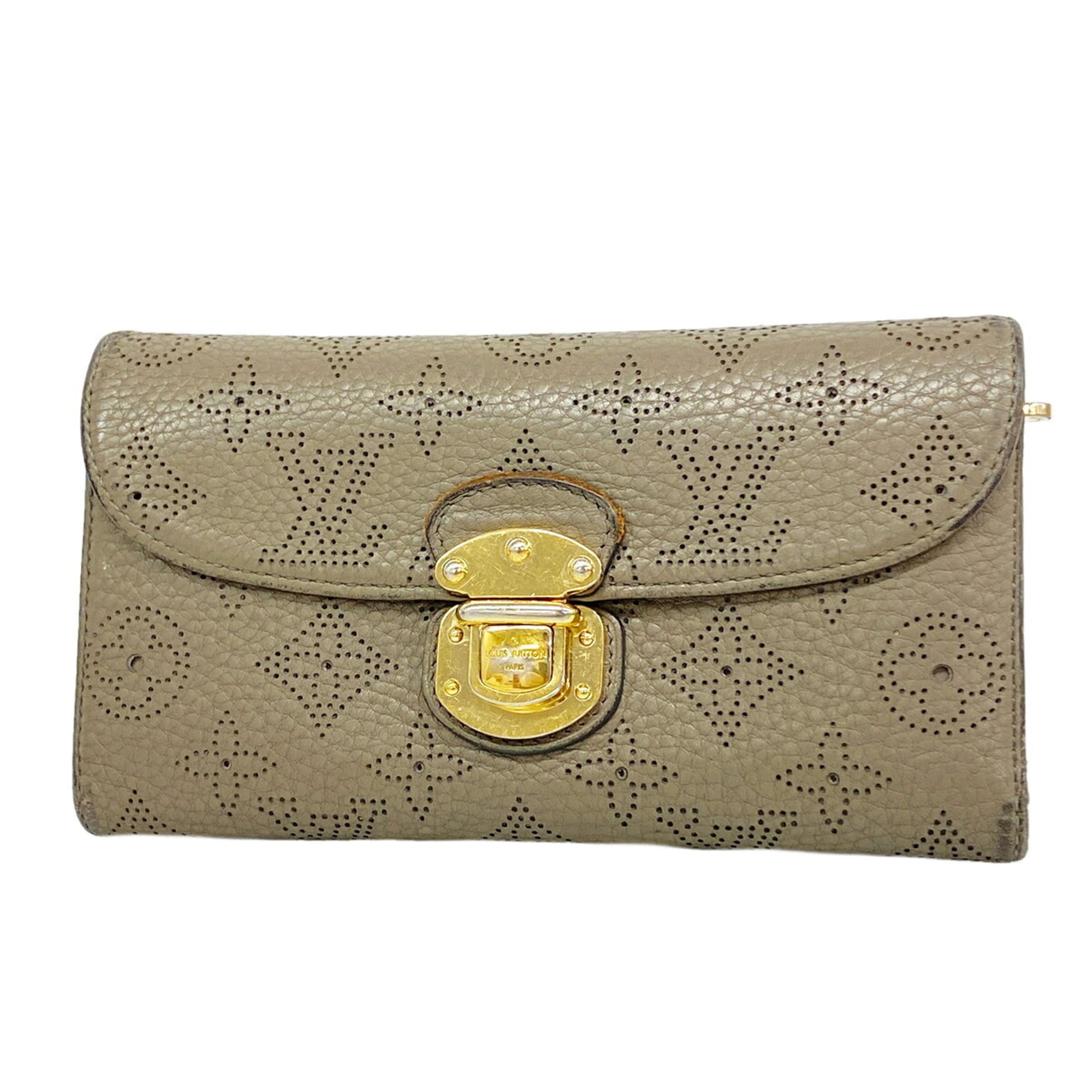 Louis Vuitton Taupe Long Wallet (Tri-Fold) (Pre-Owned)