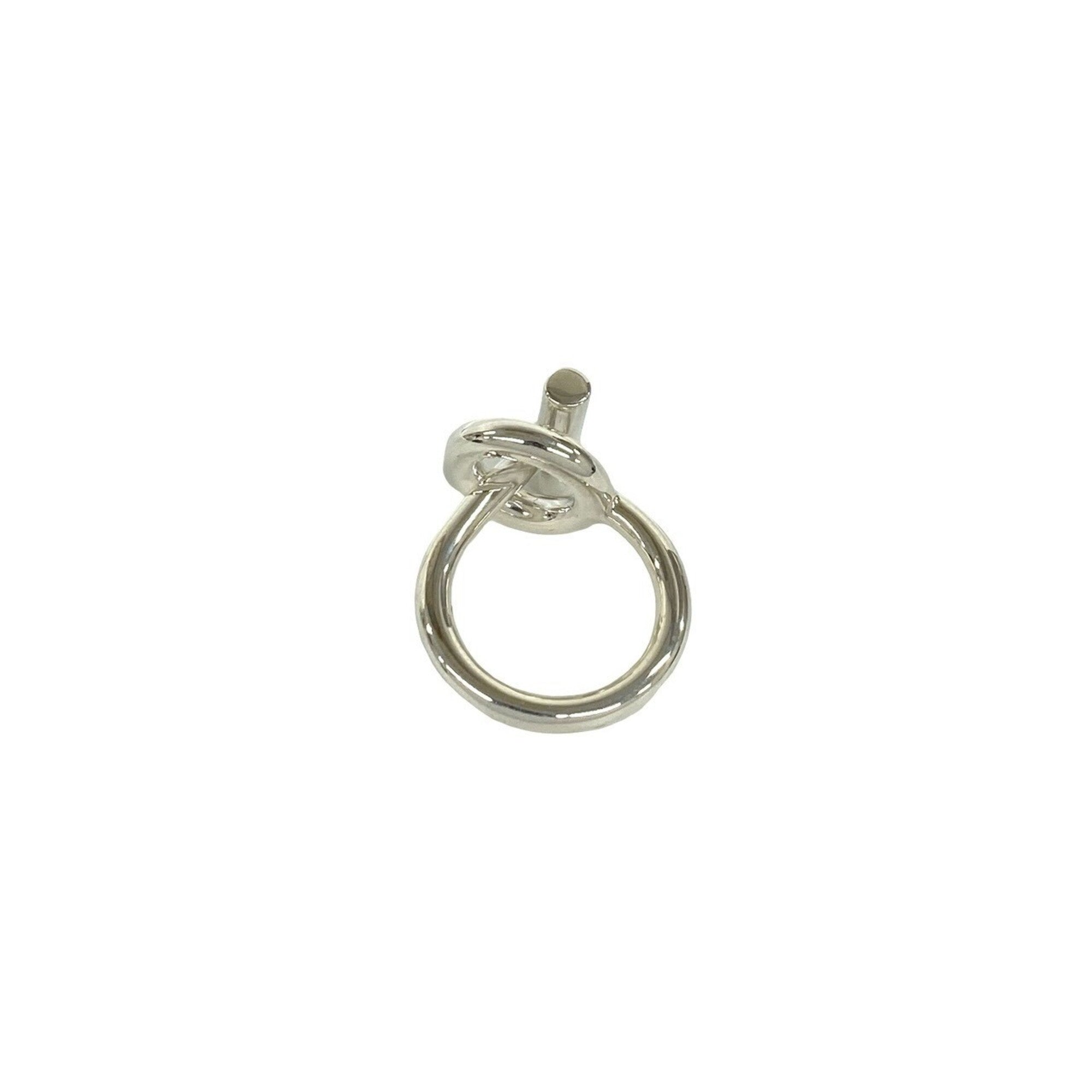 Hermes Silver Silver 925 Band Ring (Pre-Owned)