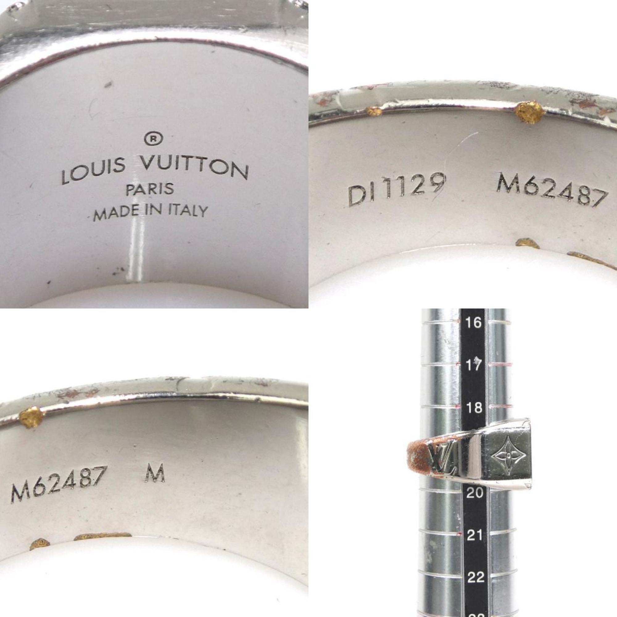 Louis Vuitton Silver Metal Band Ring (Pre-Owned)