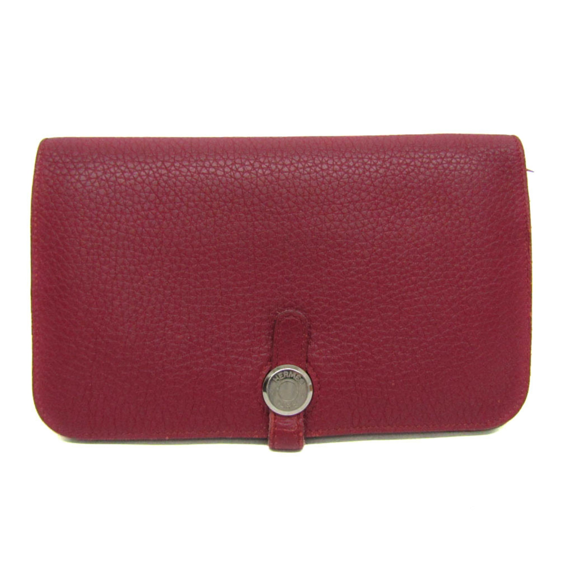 Hermes Dogon Wine Togo Leather Long Wallet (Bi-Fold) (Pre-Owned)