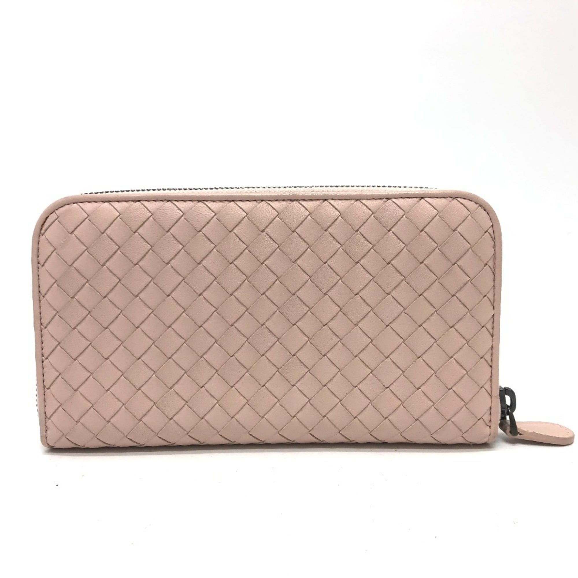 Bottega Veneta Pink Intrecciato Long Wallet (Bi-Fold) (Pre-Owned)