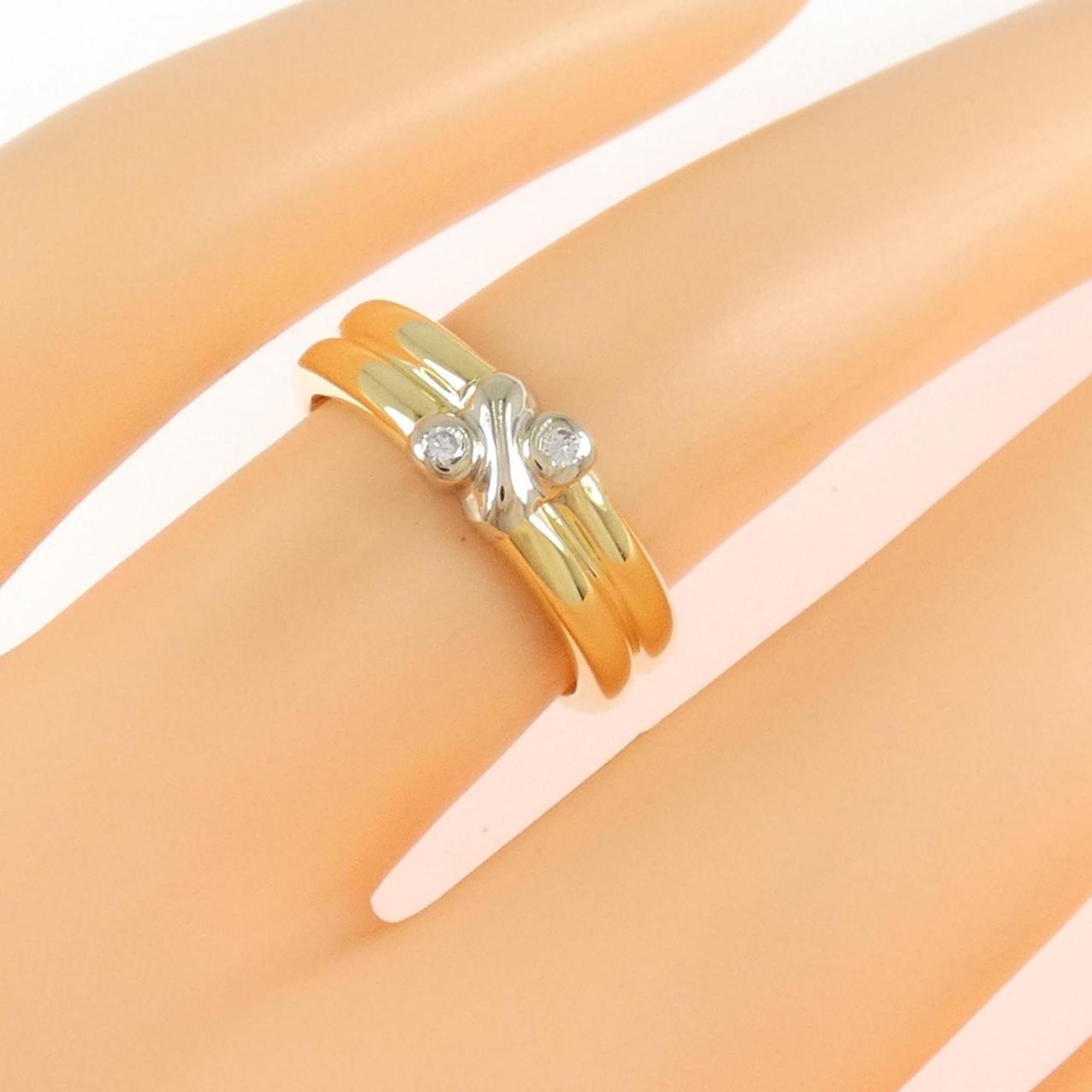 Tiffany White Gold Yellow Gold Yellow Gold (18K) White Gold (18K) Band Ring (Pre-Owned)