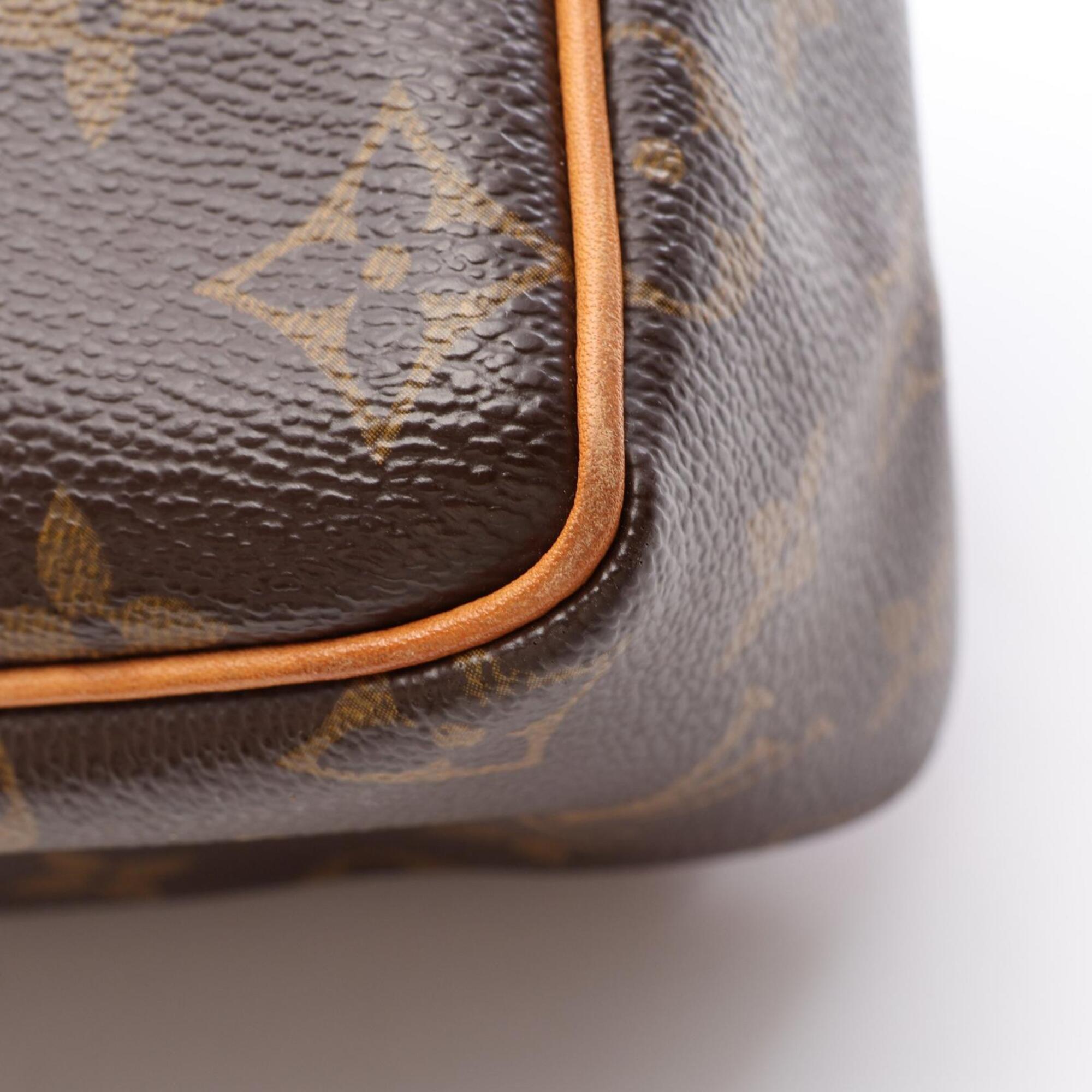 Louis Vuitton Brown Monogram Coated Canvas Leather Handbag Shoulder Bag (Pre-Owned)