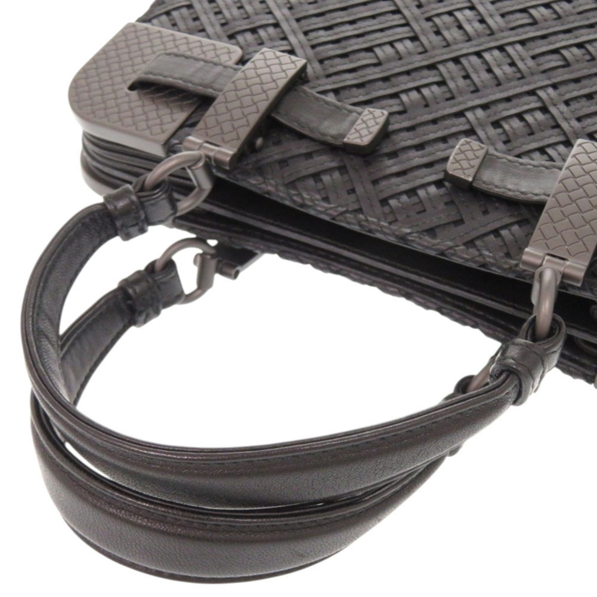 Bottega Veneta Black Leather Handbag (Pre-Owned)