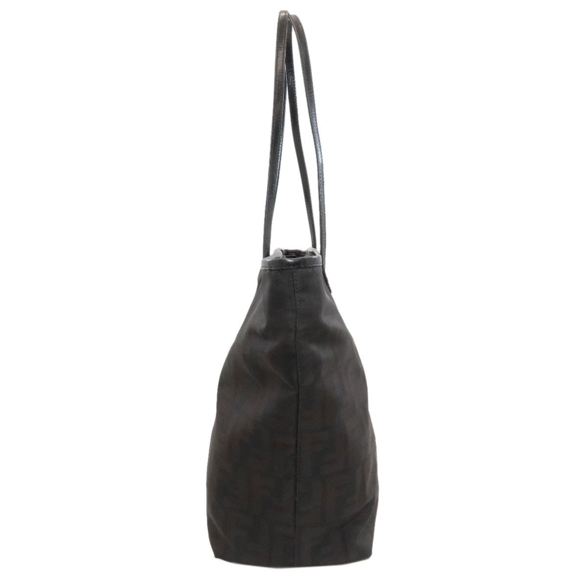 Fendi Zucca Black Brown Nylon Tote Bag (Pre-Owned)