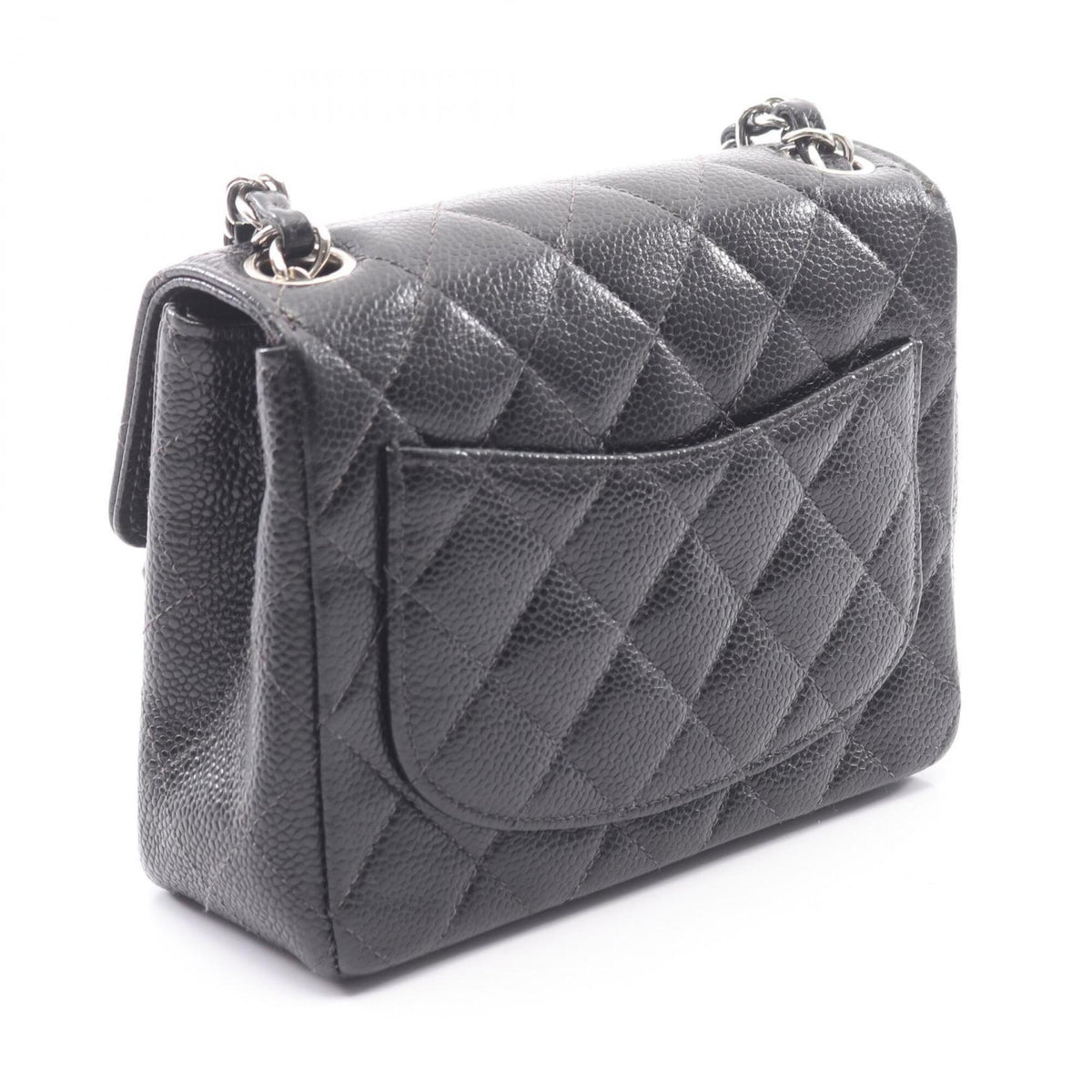 Chanel Black Grained Calfskin Handbag Shoulder Bag (Pre-Owned)