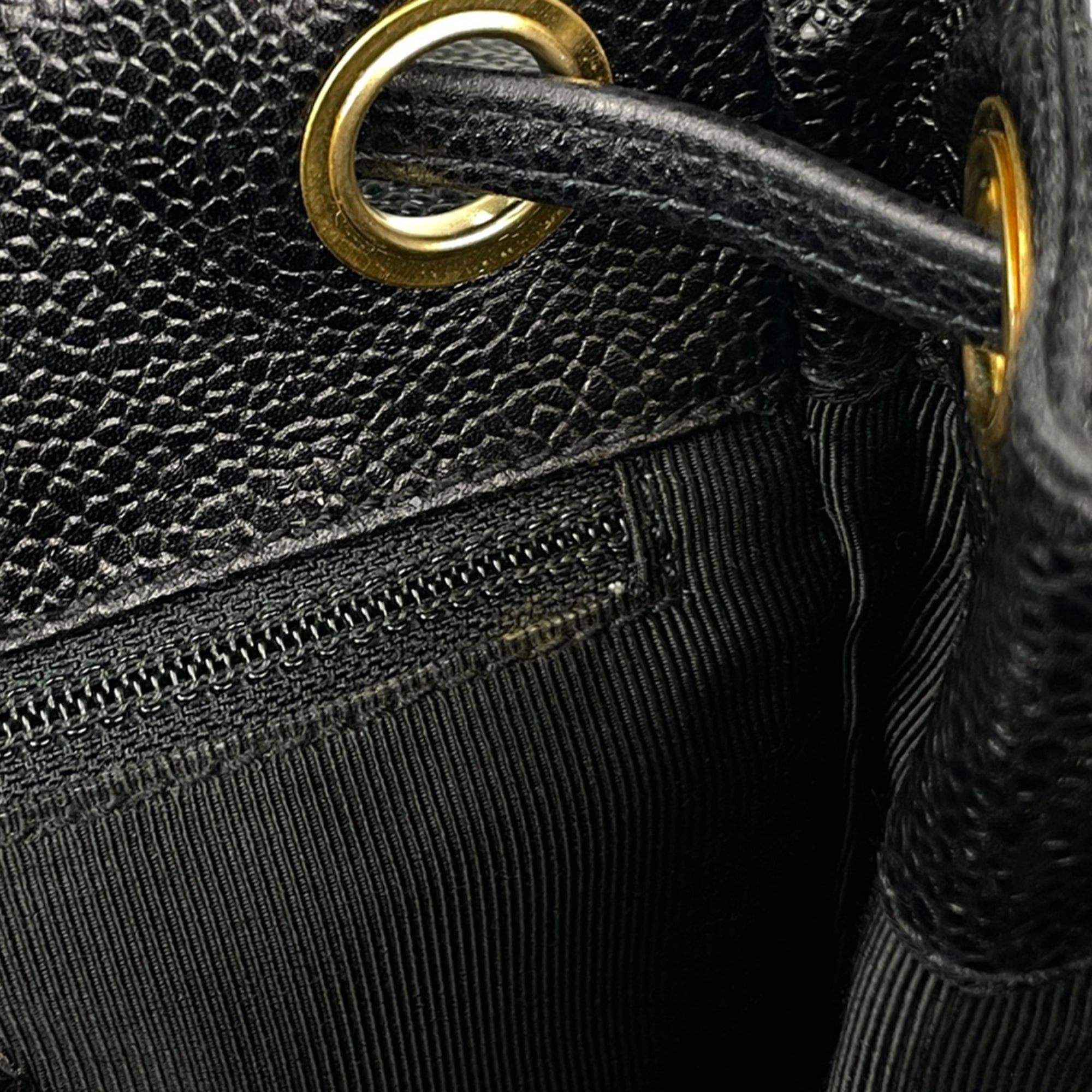 Chanel Black Grained Calfskin Backpack (Pre-Owned)