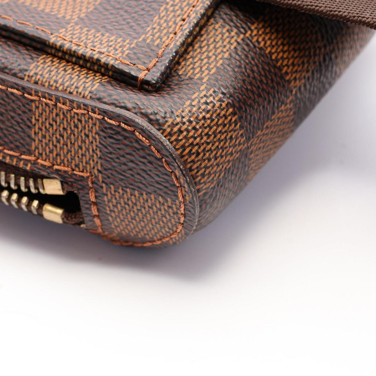 Louis Vuitton Damier Brown Ebene Coated Canvas Fanny Pack Sling Bag (Pre-Owned)
