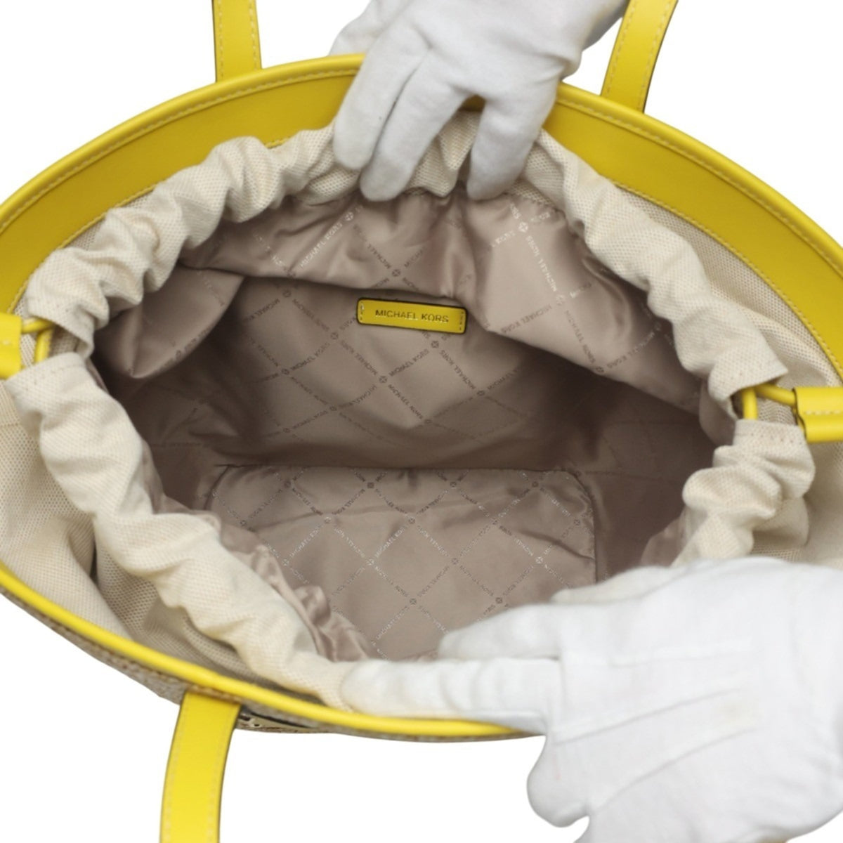 Michael Kors Yellow Straw Handbag (Pre-Owned)