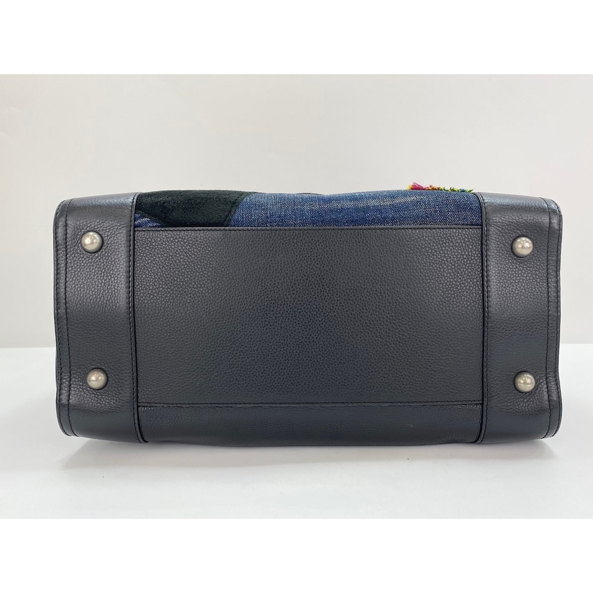 Loewe Navy Boston Bag Handbag (Pre-Owned)